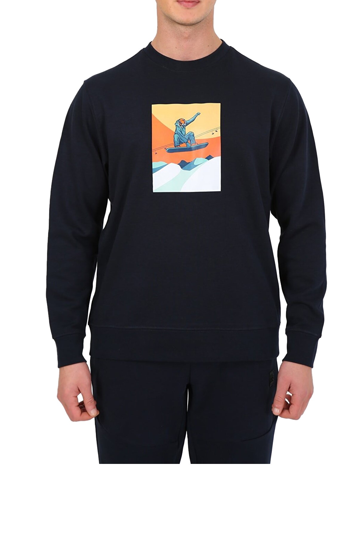 Esqudo Snowboard Erkek Sweatshirt ESWTP0006 Lacivert
