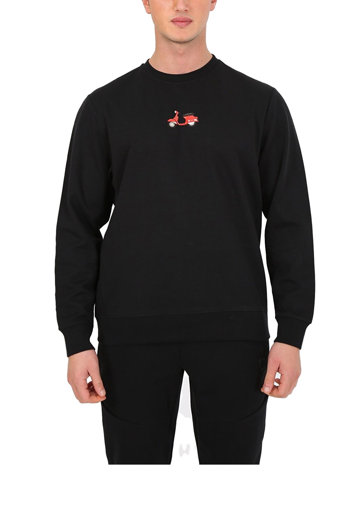 Esqudo Vespa Erkek Sweatshirt ESWTP0007 Siyah