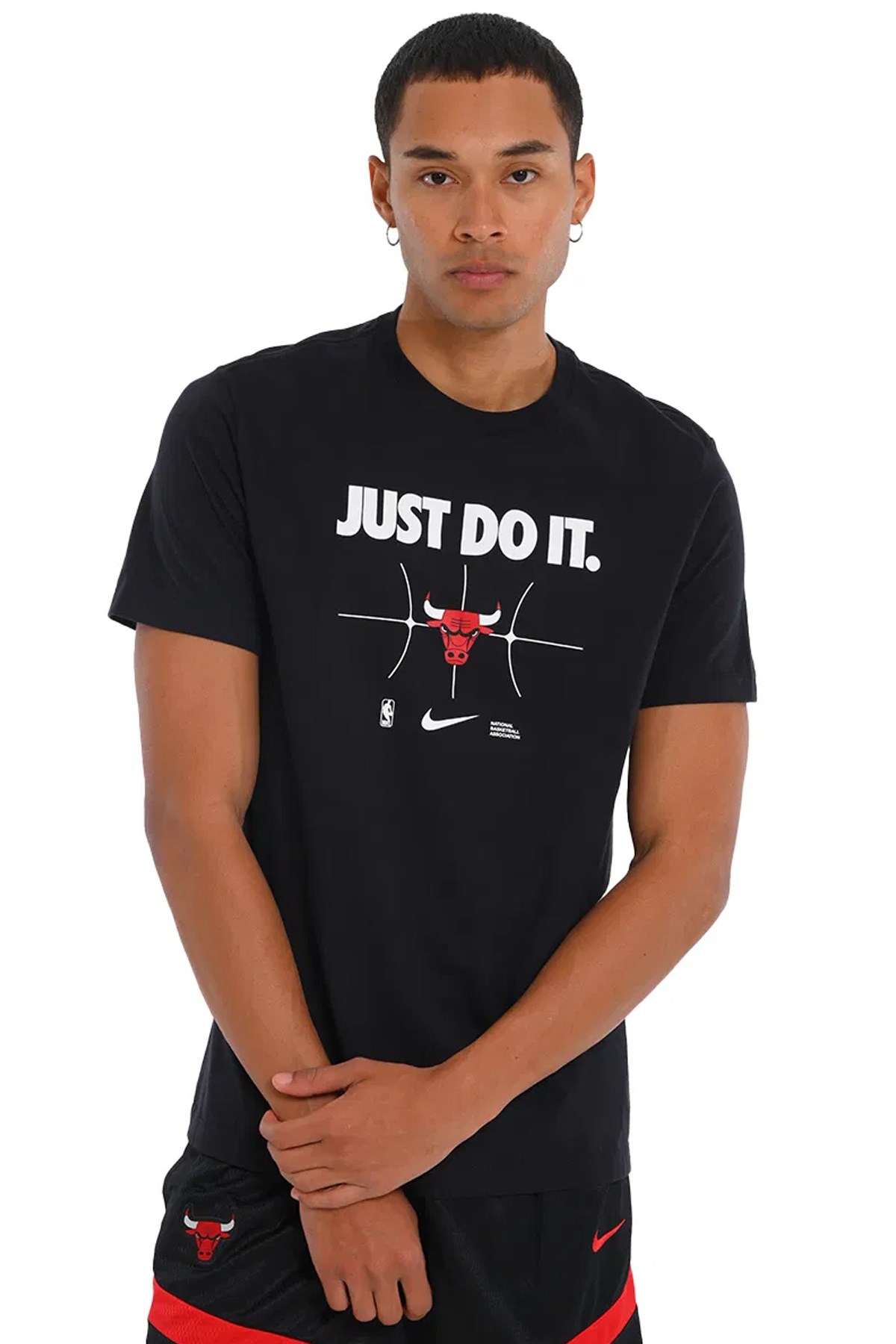 Nike Chi M Nk Es Nba Jdi Erkek Tişört FQ6270-010 Siyah