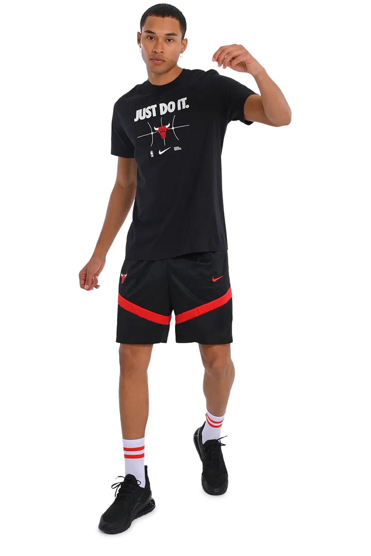 Nike Chi M Nk Es Nba Jdi Erkek Tişört FQ6270-010 Siyah
