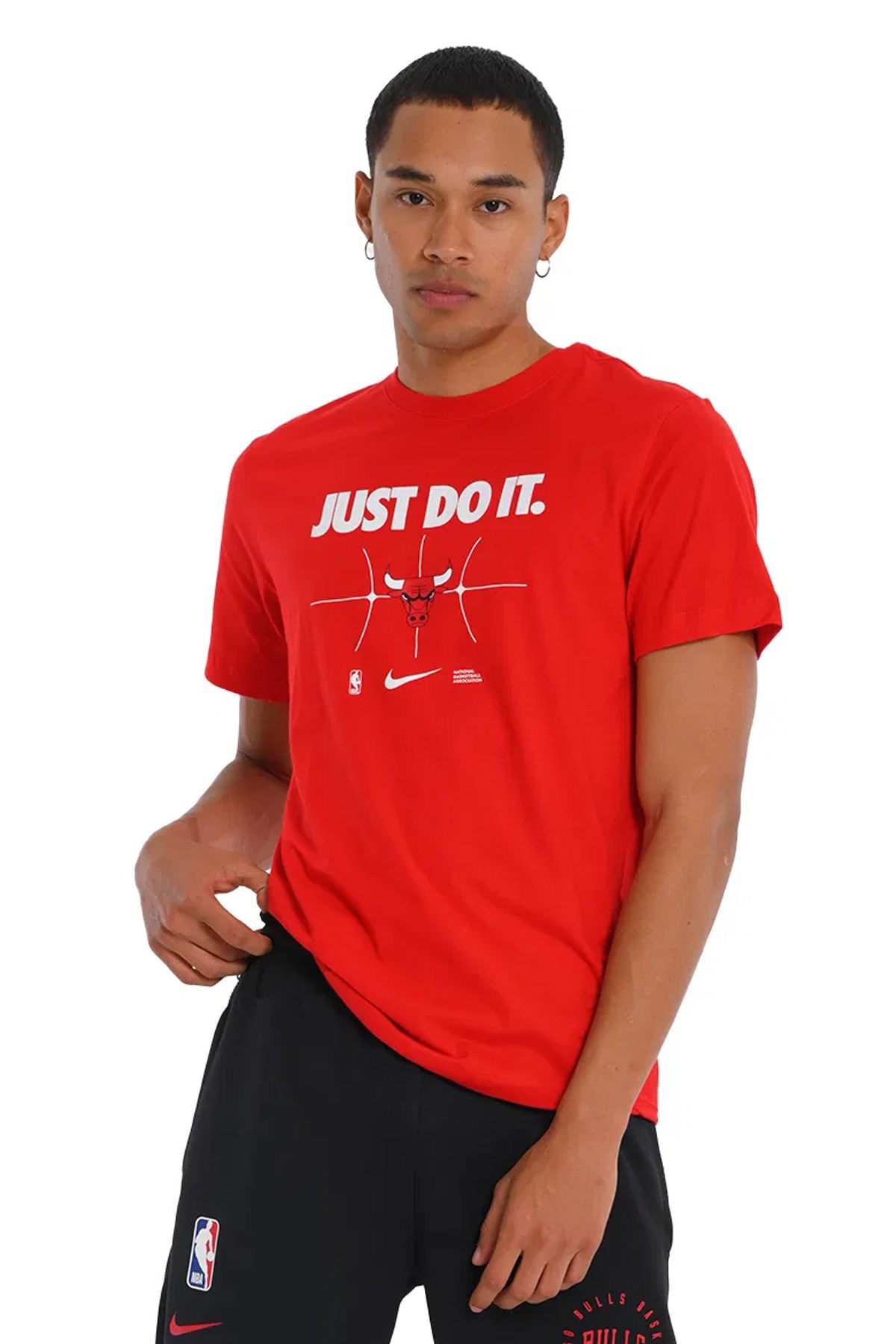 Nike Chi M Nk Es Nba Jdi Erkek Tişört FQ6270-657 Kırmızı