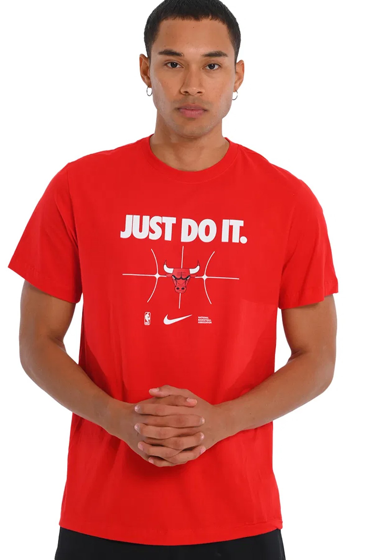 Nike Chi M Nk Es Nba Jdi Erkek Tişört FQ6270-657 Kırmızı