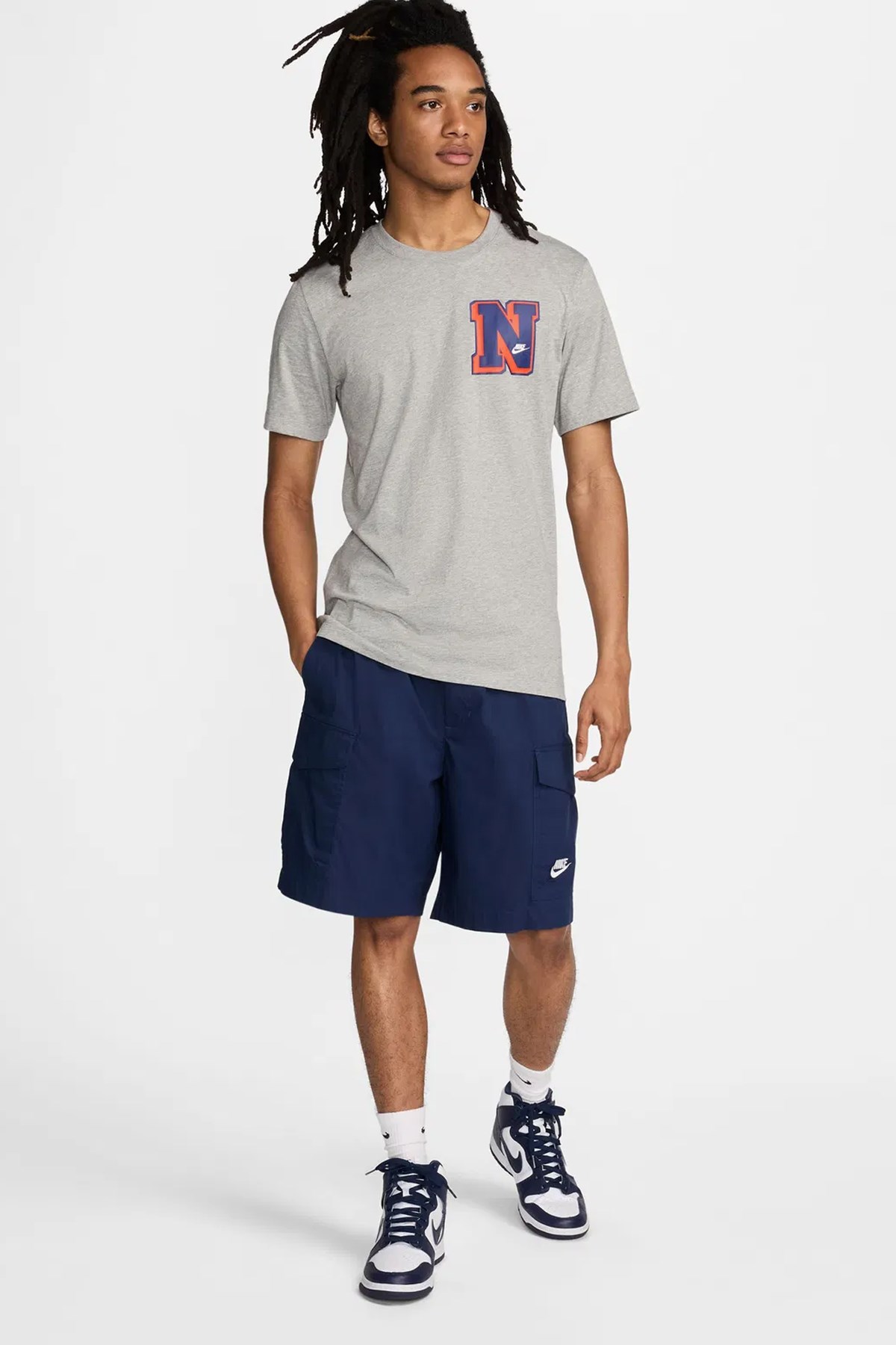 Nike M Nsw Tee Club Ssnl Lbr Erkek Tişört FV3772-063 Gri