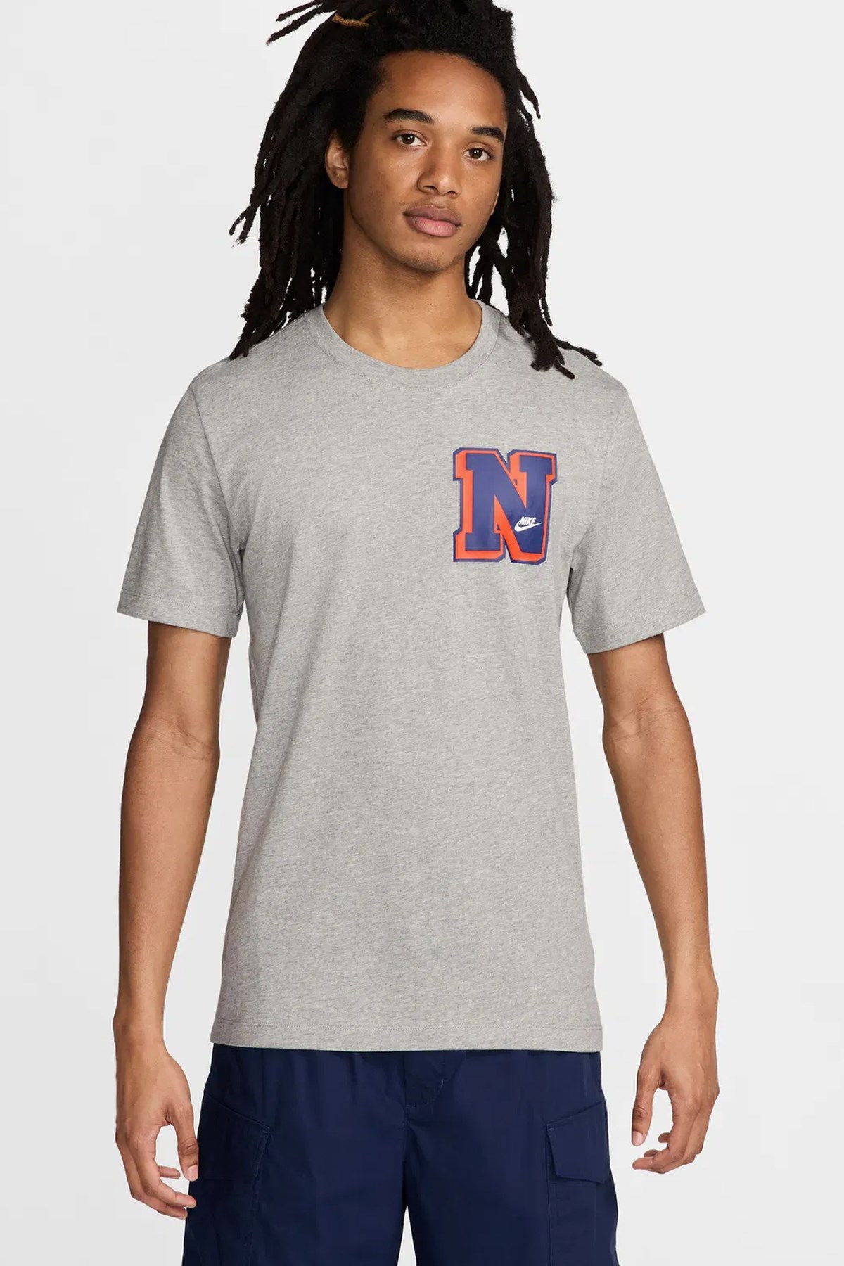 Nike M Nsw Tee Club Ssnl Lbr Erkek Tişört FV3772-063 Gri
