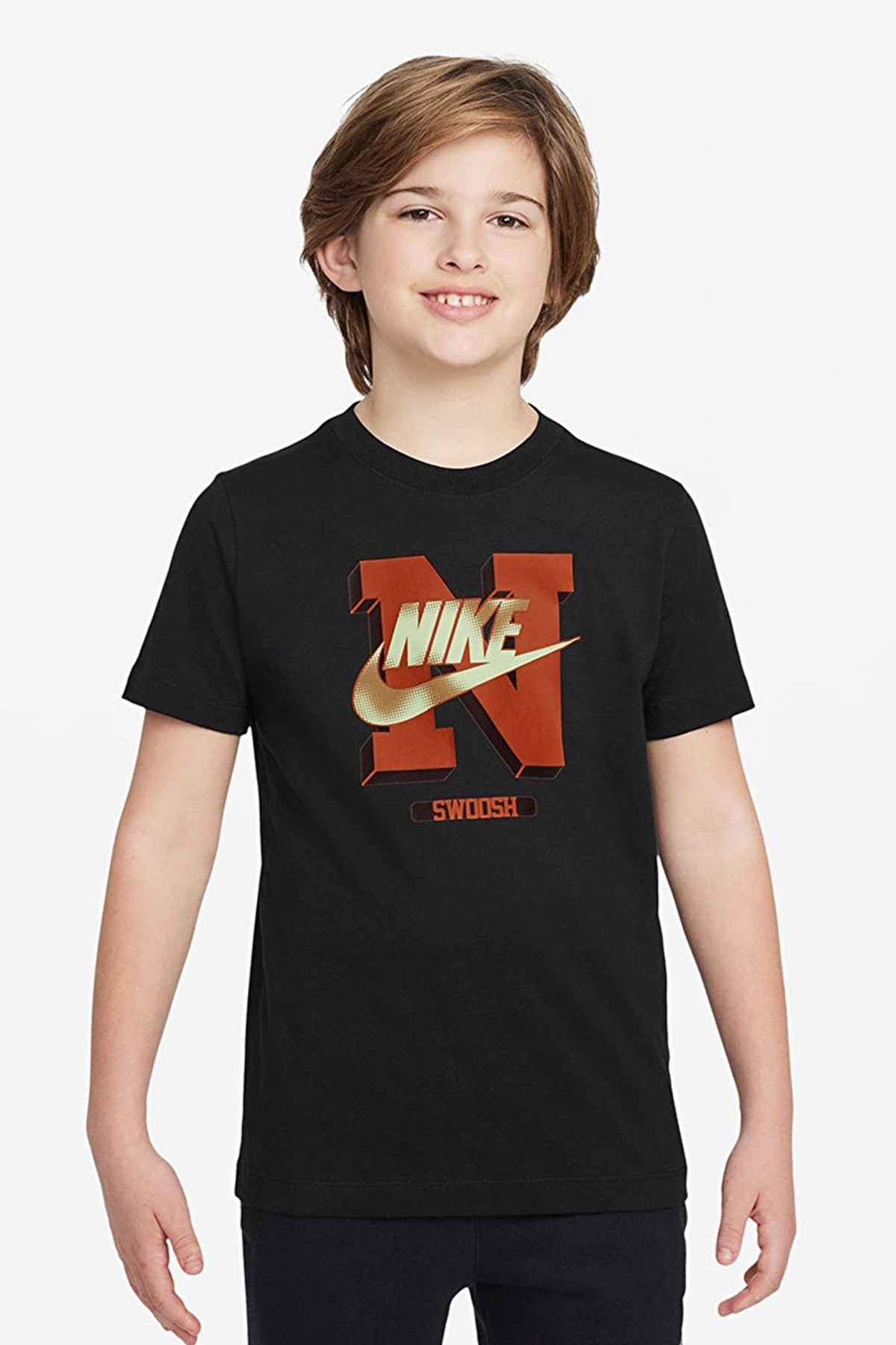 Nike K Nsw Tee Futura Hbr Çocuk Tişört FZ5125-010 Siyah