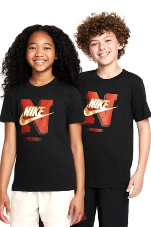 Nike K Nsw Tee Futura Hbr Çocuk Tişört FZ5125-010 Siyah