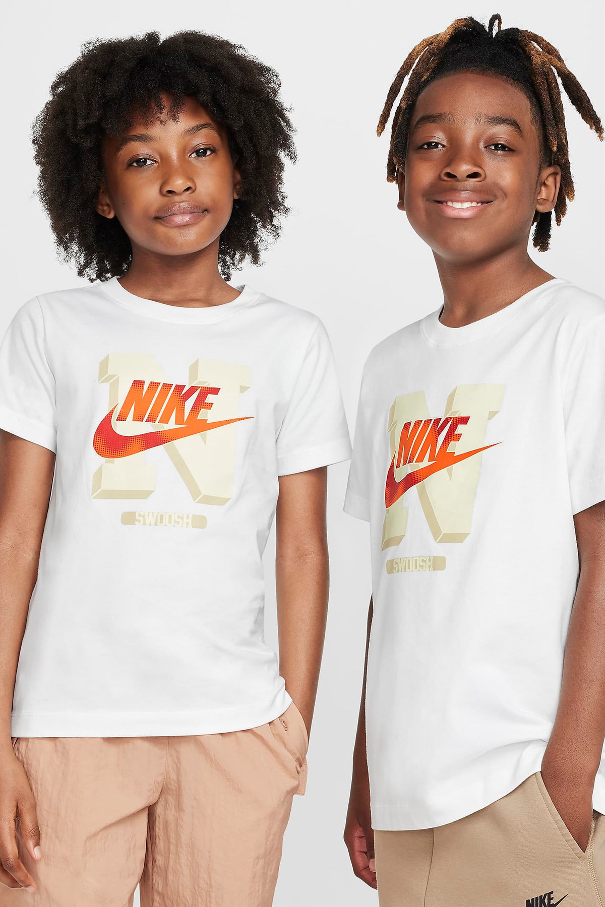 Nike K Nsw Tee Futura Hbr Çocuk Tişört FZ5125-100 Beyaz