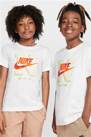 Nike K Nsw Tee Futura Hbr Çocuk Tişört FZ5125-100 Beyaz