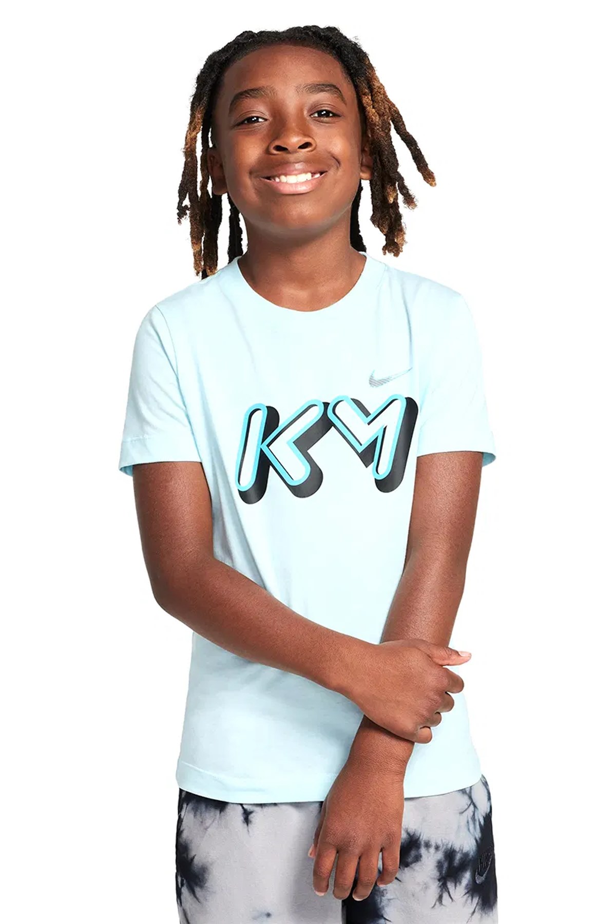 Nike K Nsw Tee Mbappe Çocuk Tişört FZ5176-474 Mavi