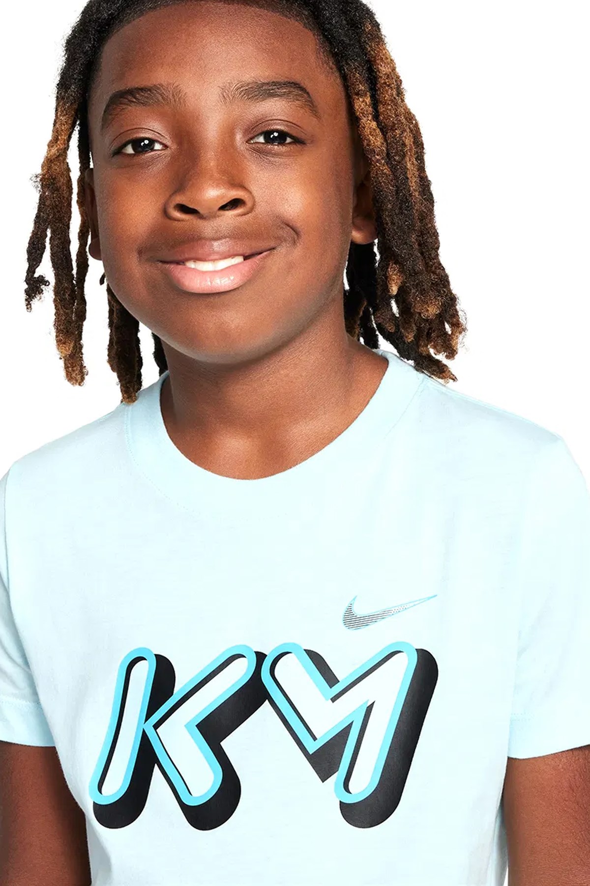 Nike K Nsw Tee Mbappe Çocuk Tişört FZ5176-474 Mavi