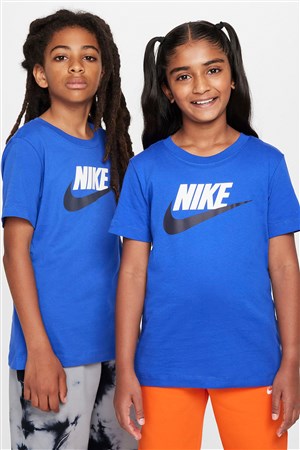 Nike K Nsw Tee Futura Hbr Çocuk Tişört FZ5178-480 Mavi