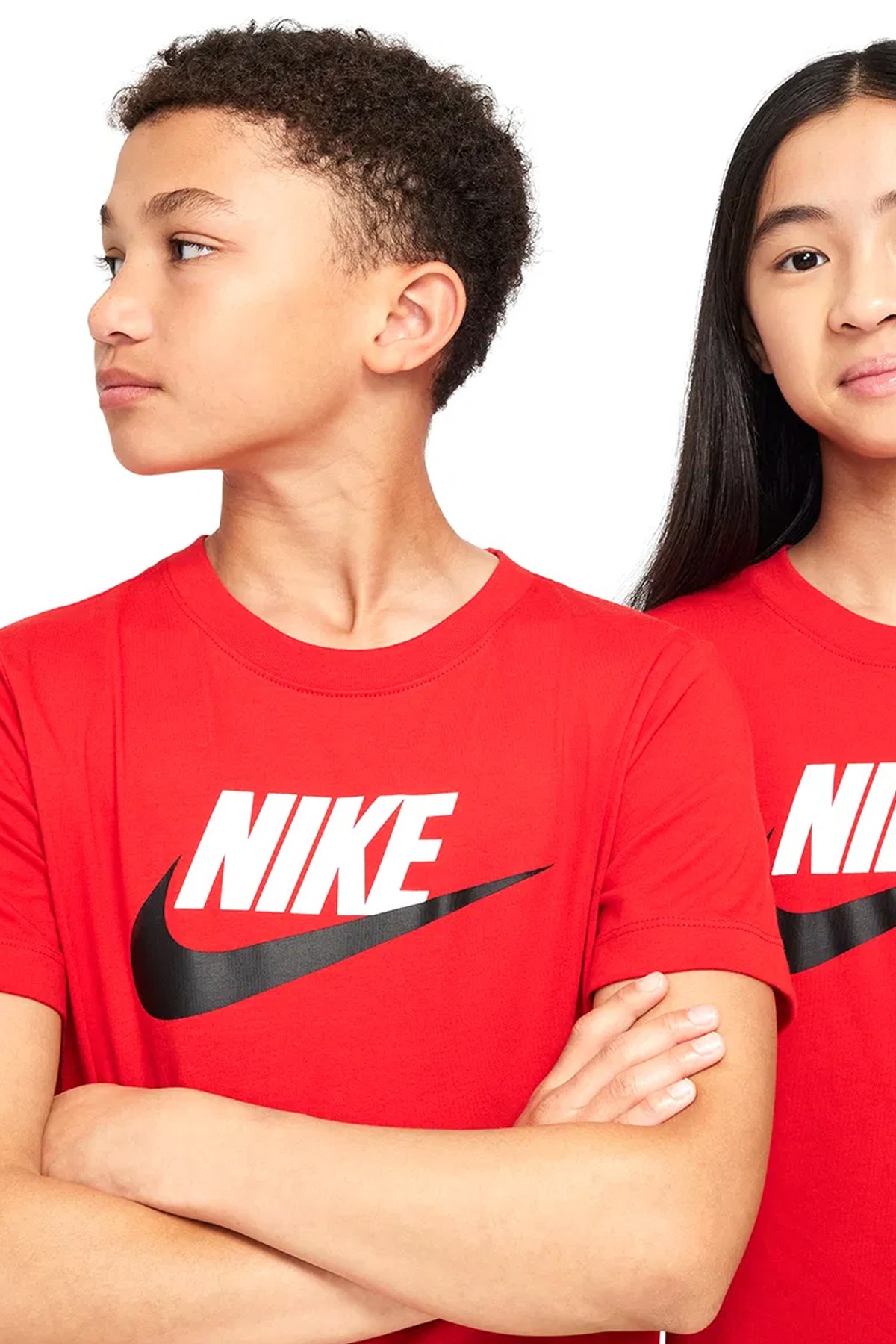 Nike K Nsw Tee Futura Hbr Çocuk Tişört FZ5178-657 Kırmızı