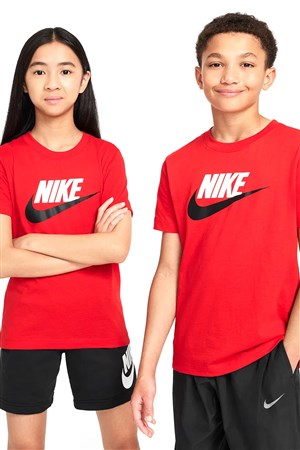 Nike K Nsw Tee Futura Hbr Çocuk Tişört FZ5178-657 Kırmızı