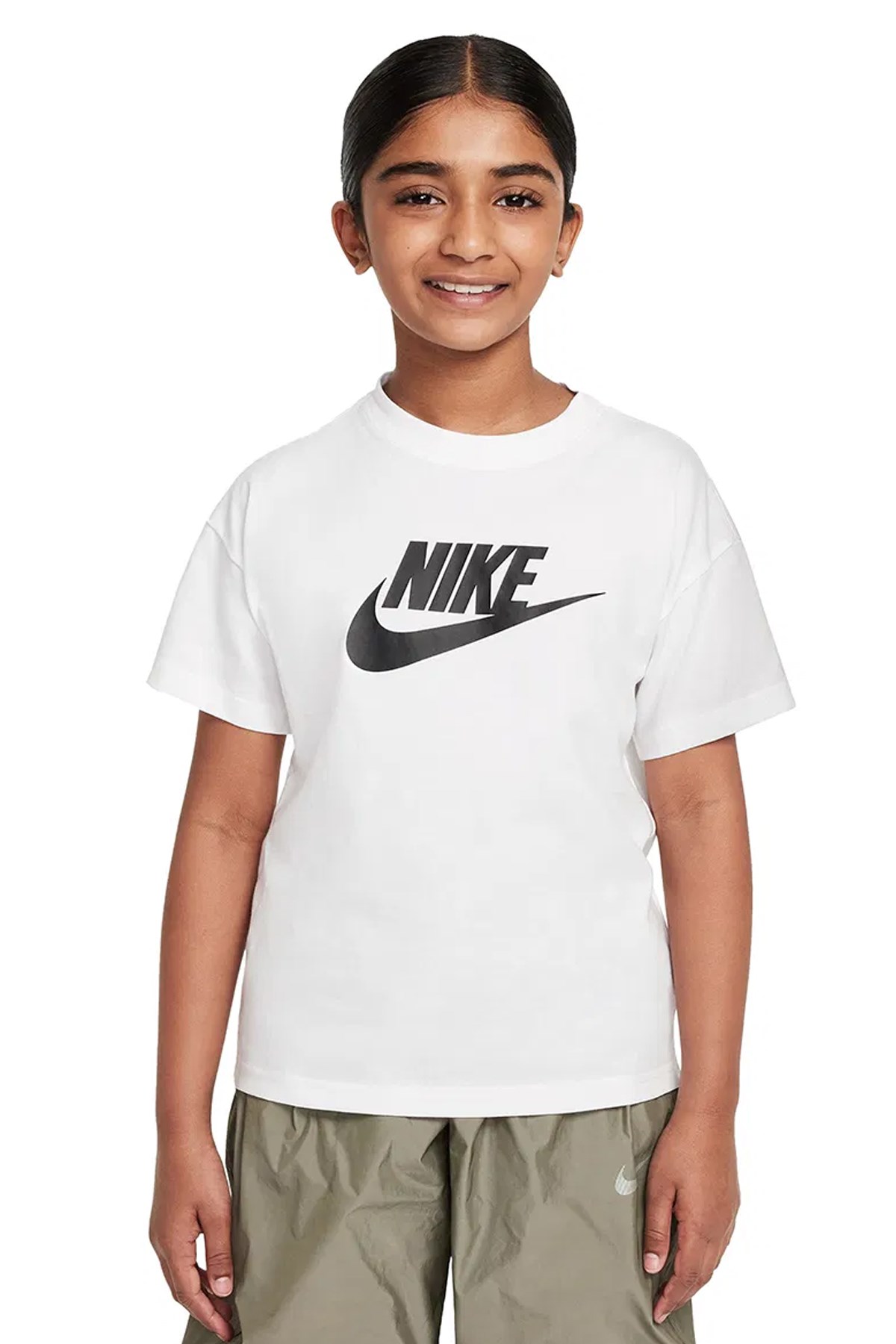 Nike G Nsw Tee Boy Futura Hbr Çocuk Tişört FZ5540-100 Beyaz