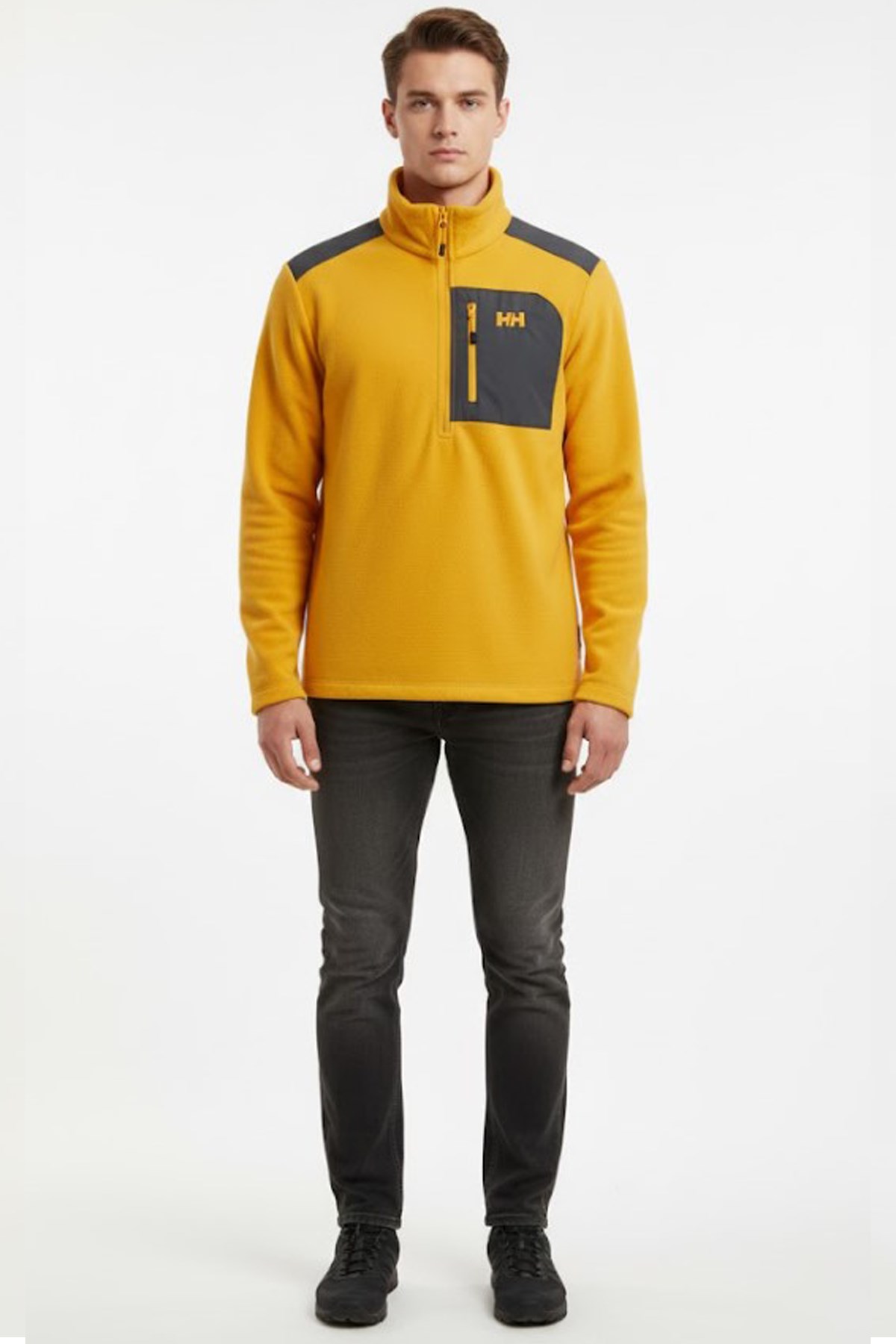 Helly Hansen Erkek Block Polar Sweatshirt HH..12008 328 Sarı