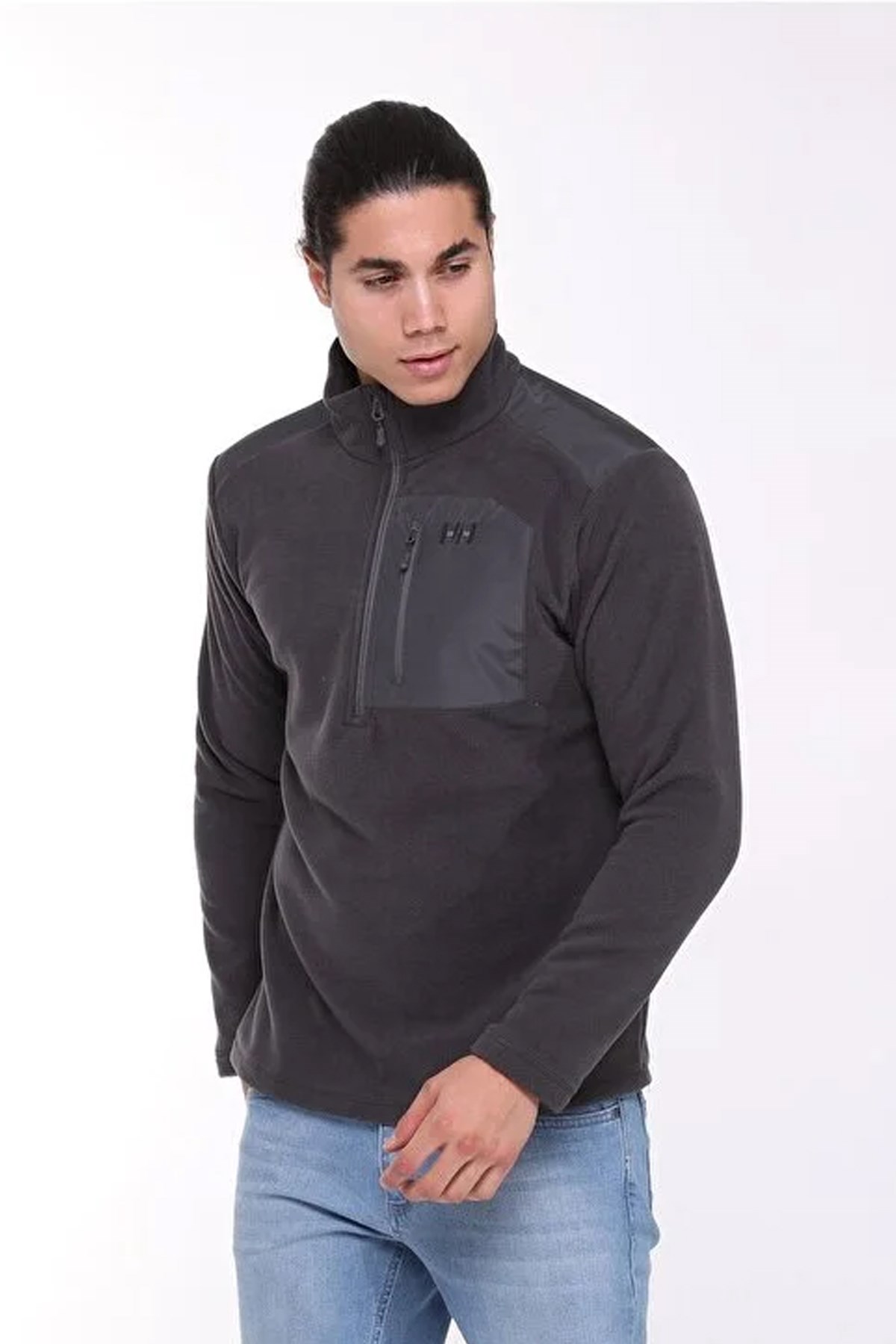 Helly Hansen Erkek Block Polar Sweatshirt Siyah