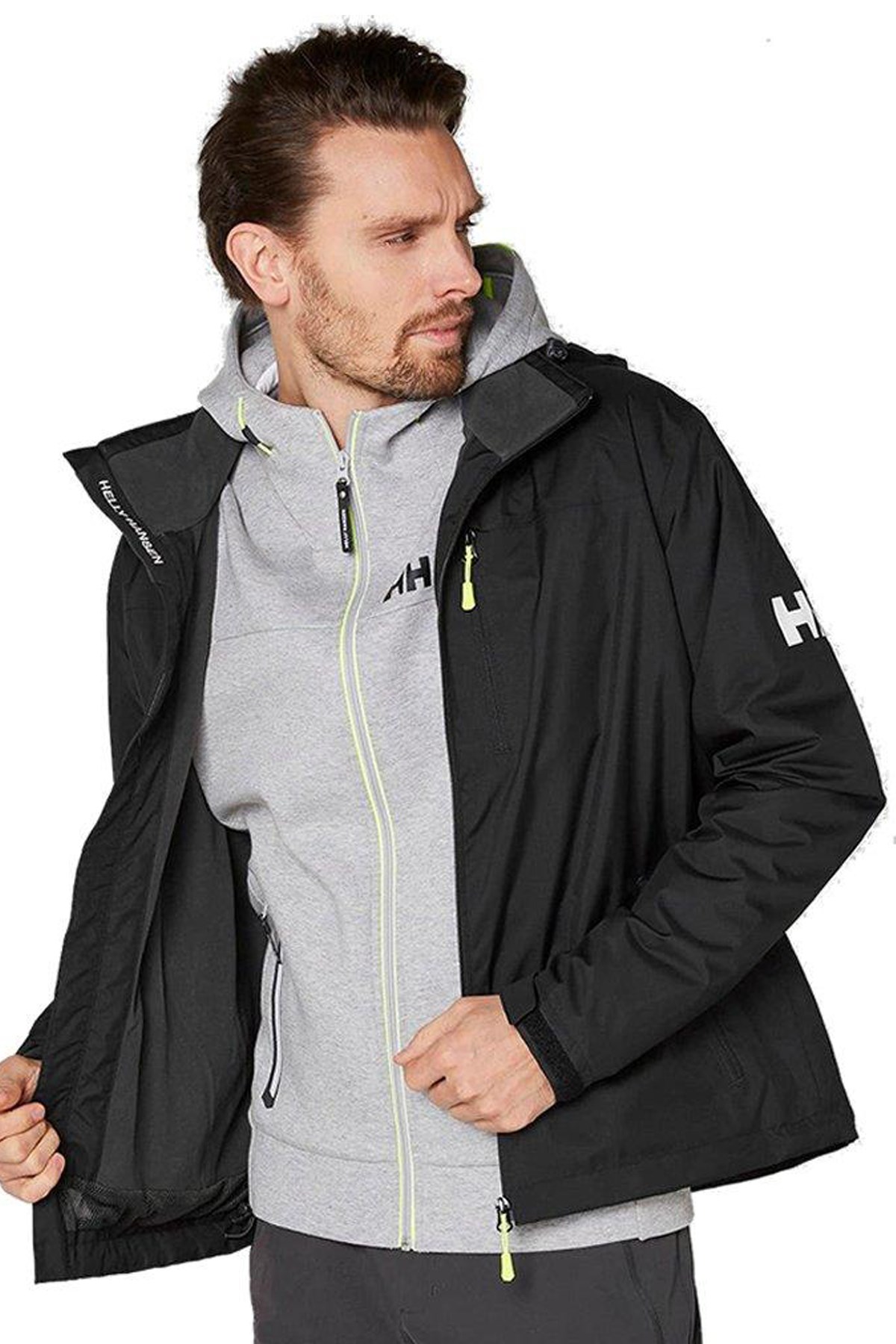 Helly Hansen Crew Kapüşonlu Midlayer Erkek Mont HHA.33874 990 Siyah