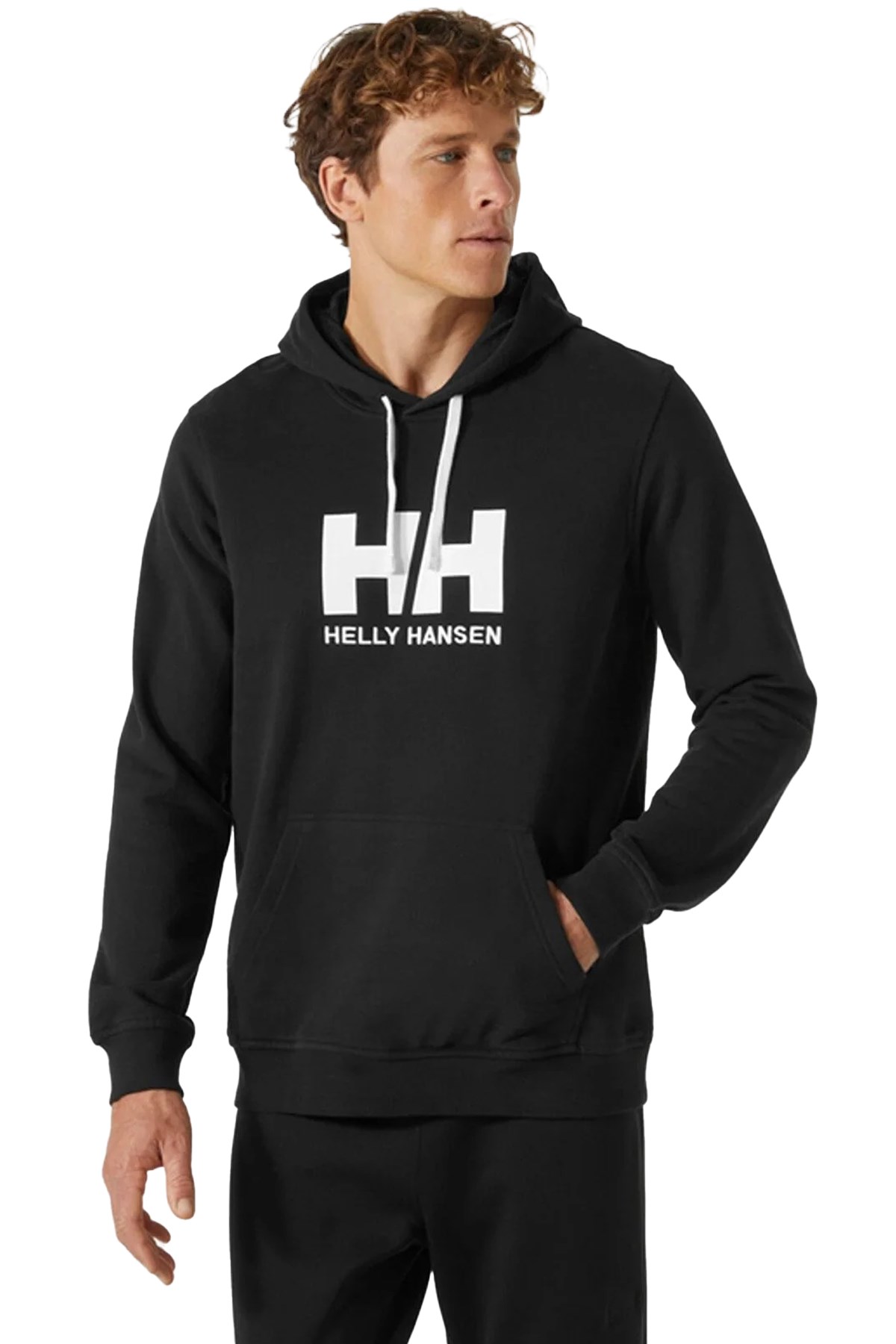 Helly Hansen Logo Kapüşonlu Erkek Sweatshirt HHA.33977 990 Siyah