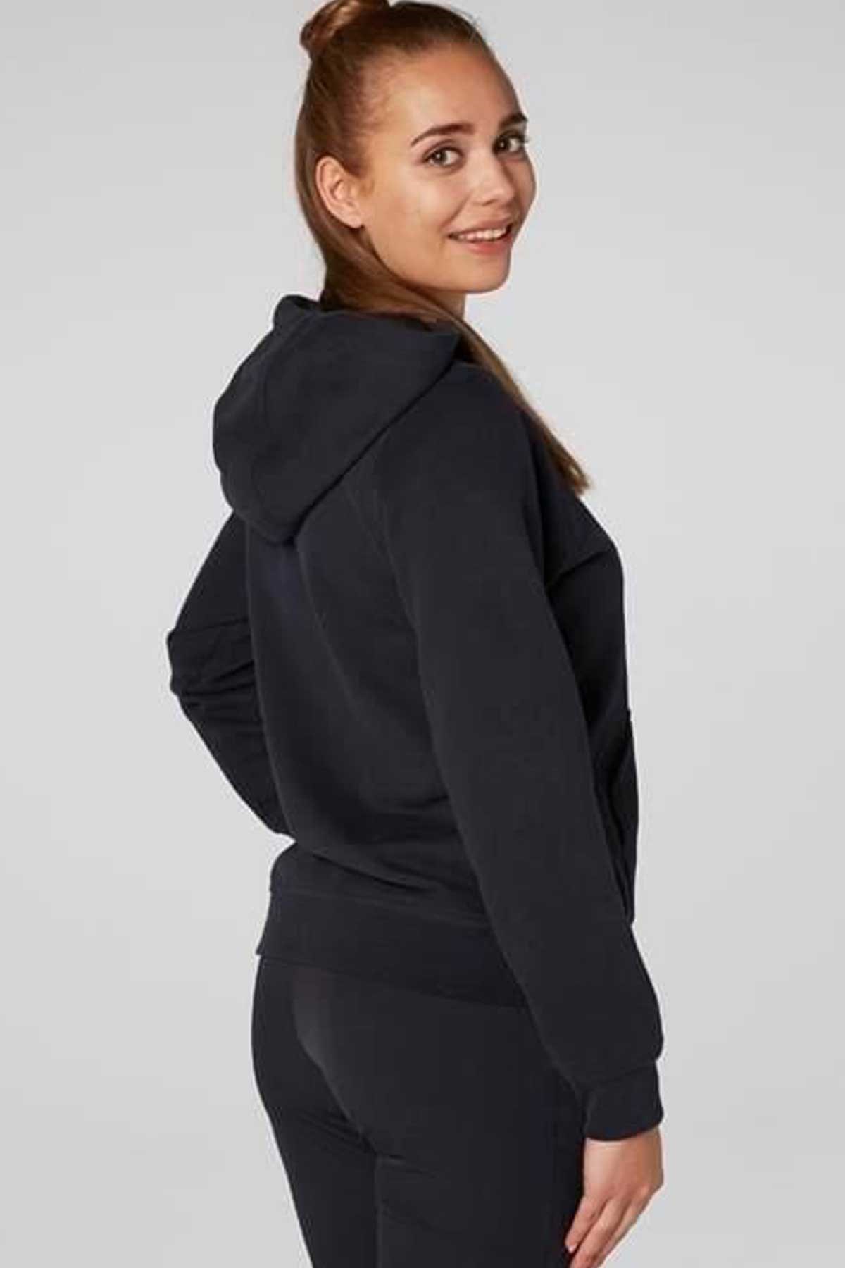 Helly Hansen Logo Kapüşonlu Kadın Sweatshirt HHA.33978 597 Lacivert