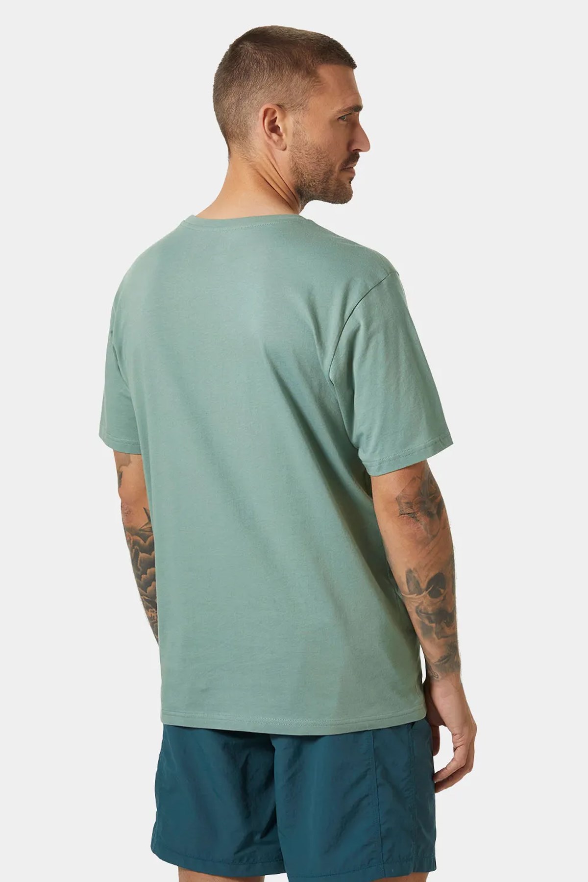 Helly Hansen Logo Erkek Tişört HHA.33979 489 Yeşil