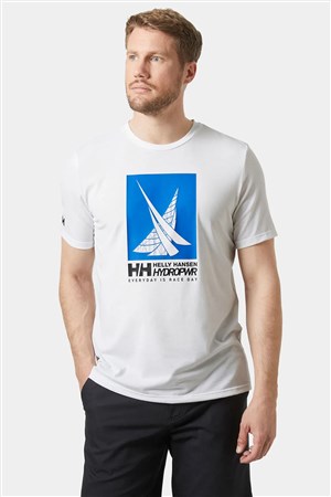 Helly Hansen Hp Race Graphic Erkek Tişört HHA.34419 001 Beyaz