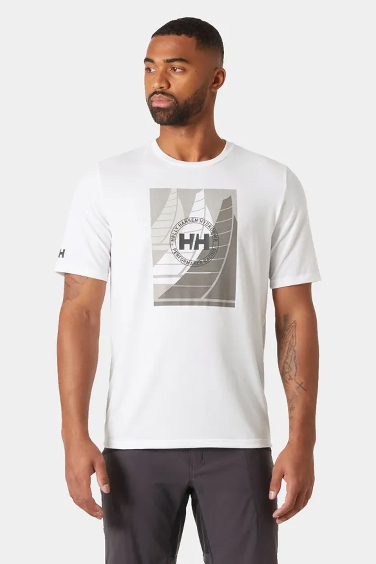 Helly Hansen Hp Race Graphic T-Shirt Hha.34419 002 Beyaz