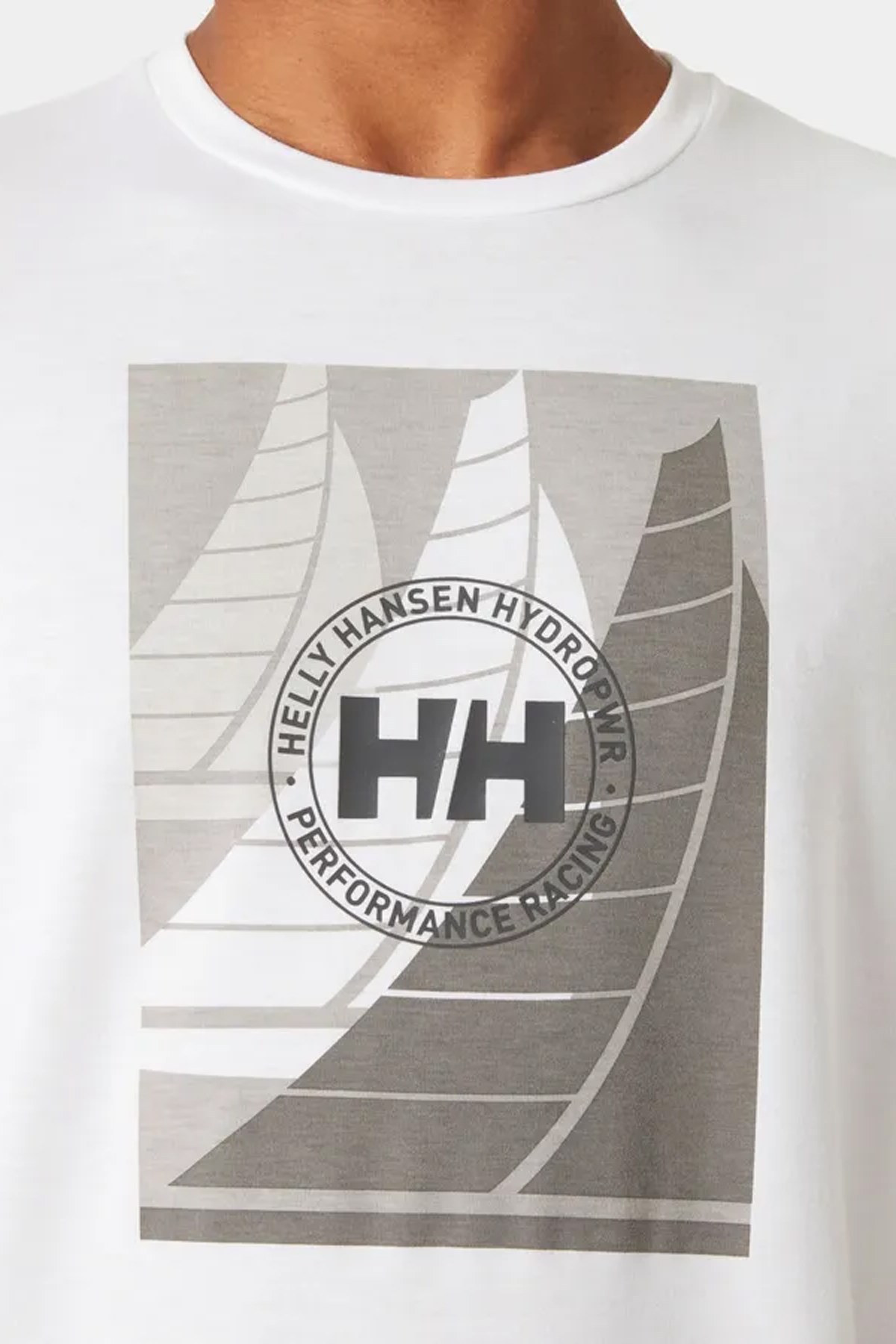 Helly Hansen Hp Race Graphic T-Shirt Hha.34419 002 Beyaz