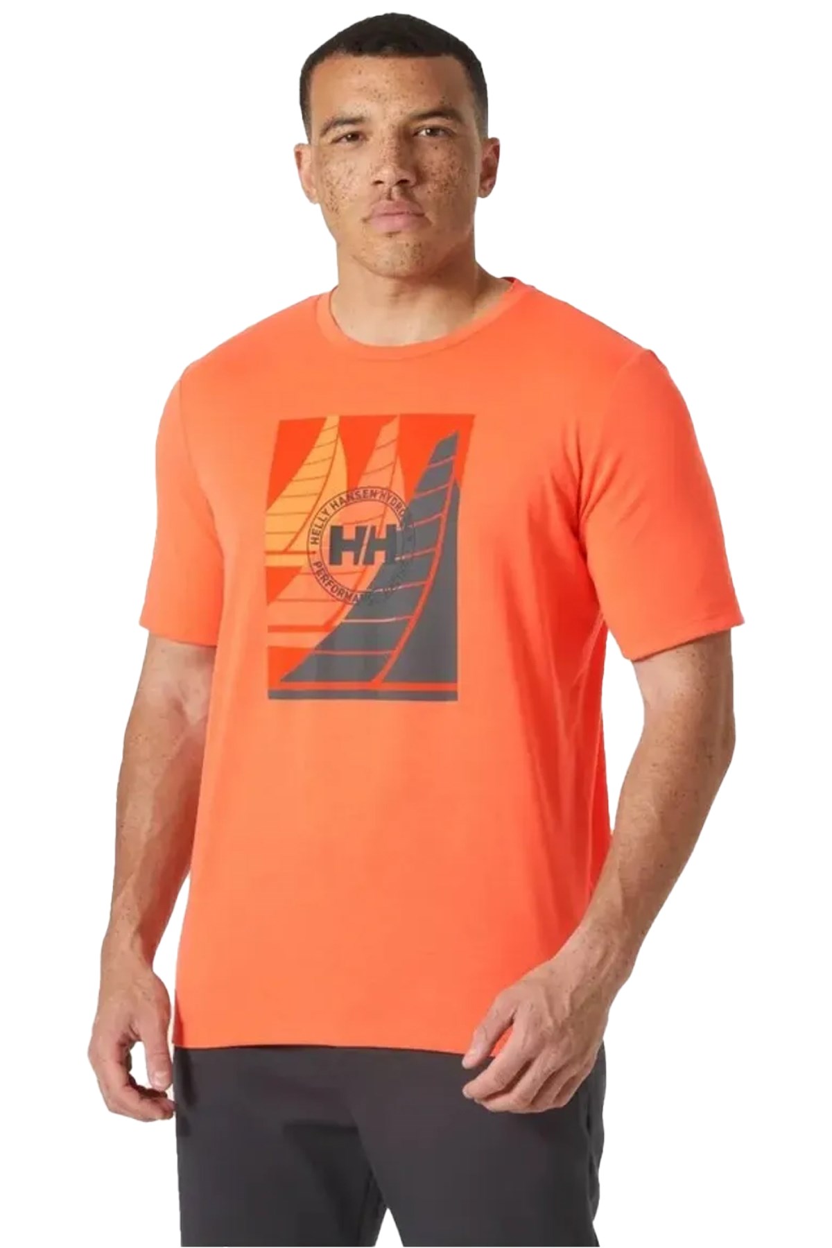 Helly Hansen Hp Race Graphic T-Shirt Hha.34419 304 Turuncu