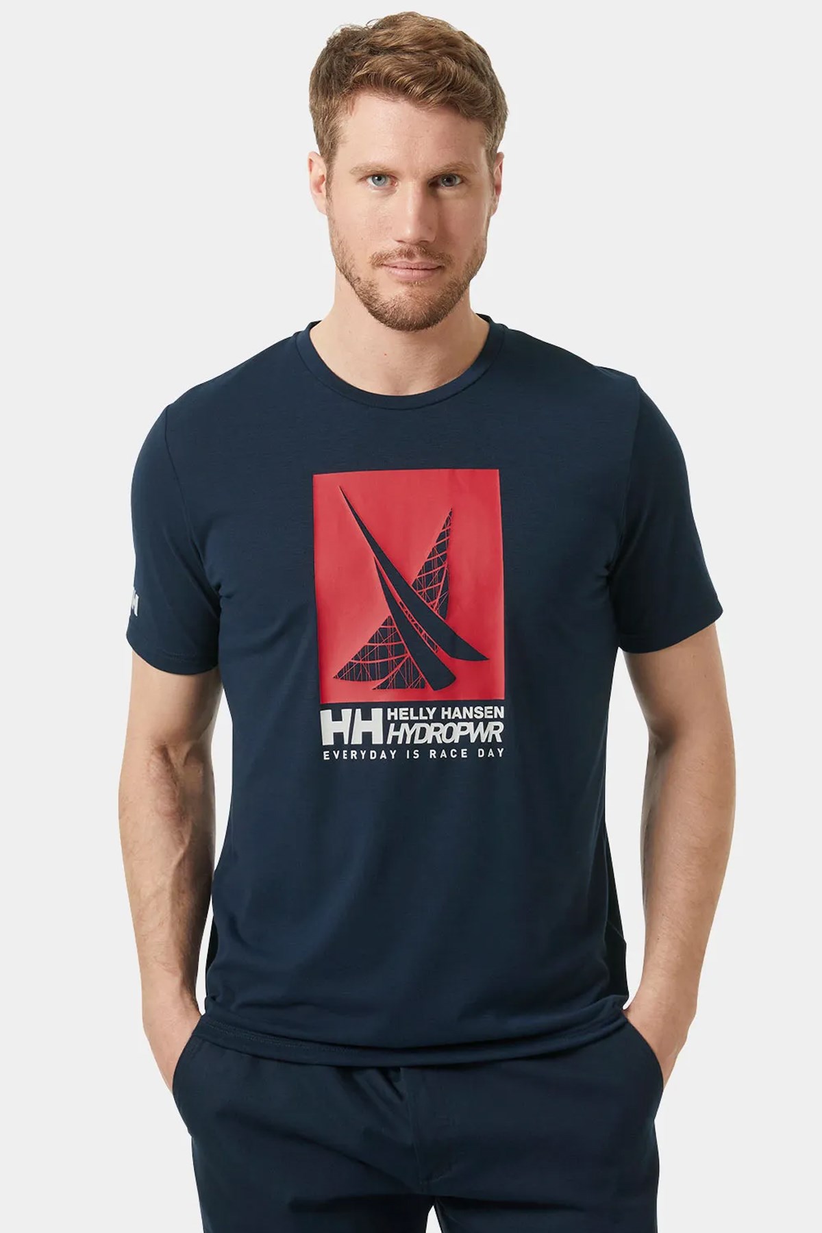 Helly Hansen Hp Race Graphic Erkek Tişört HHA.34419 597 Lacivert