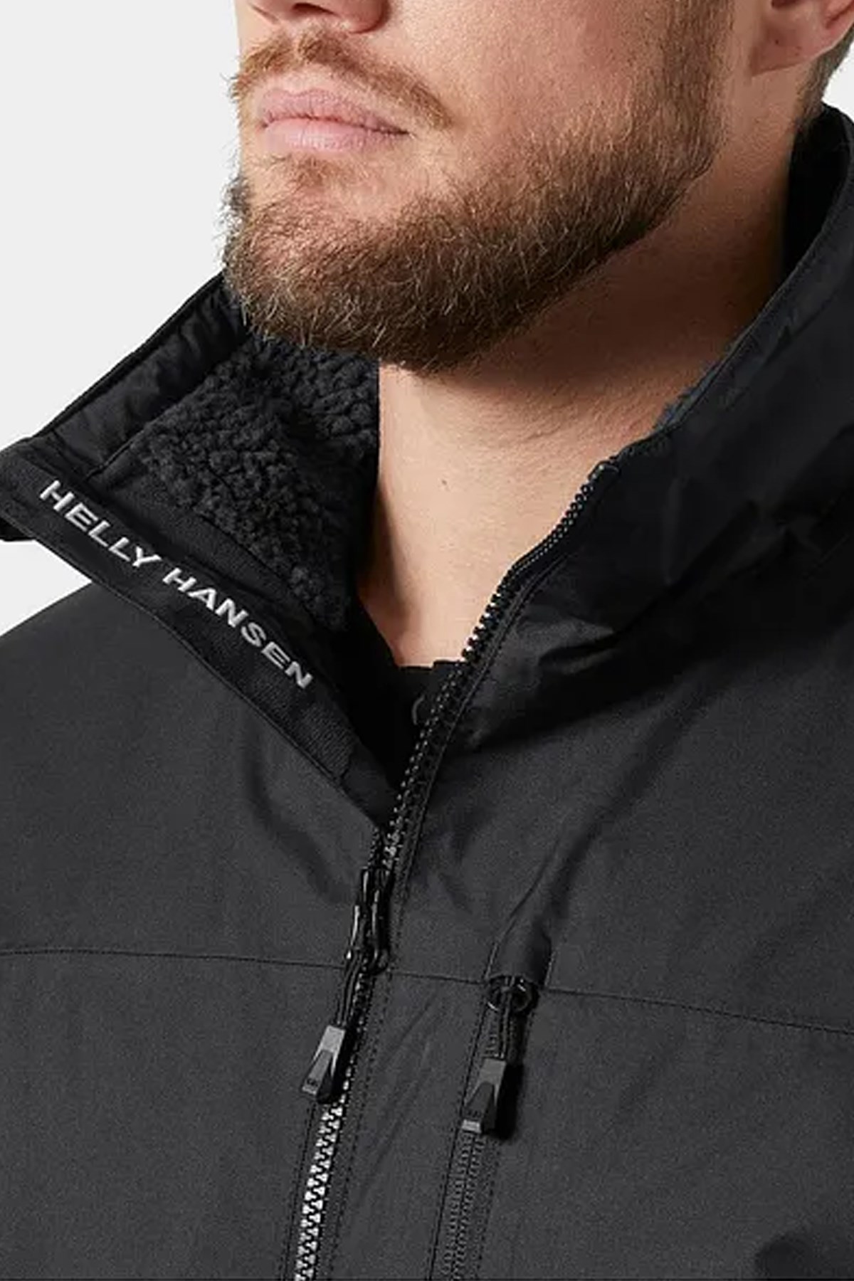 Helly Hansen Erkek Crew Hooded Pile Mont Siyah