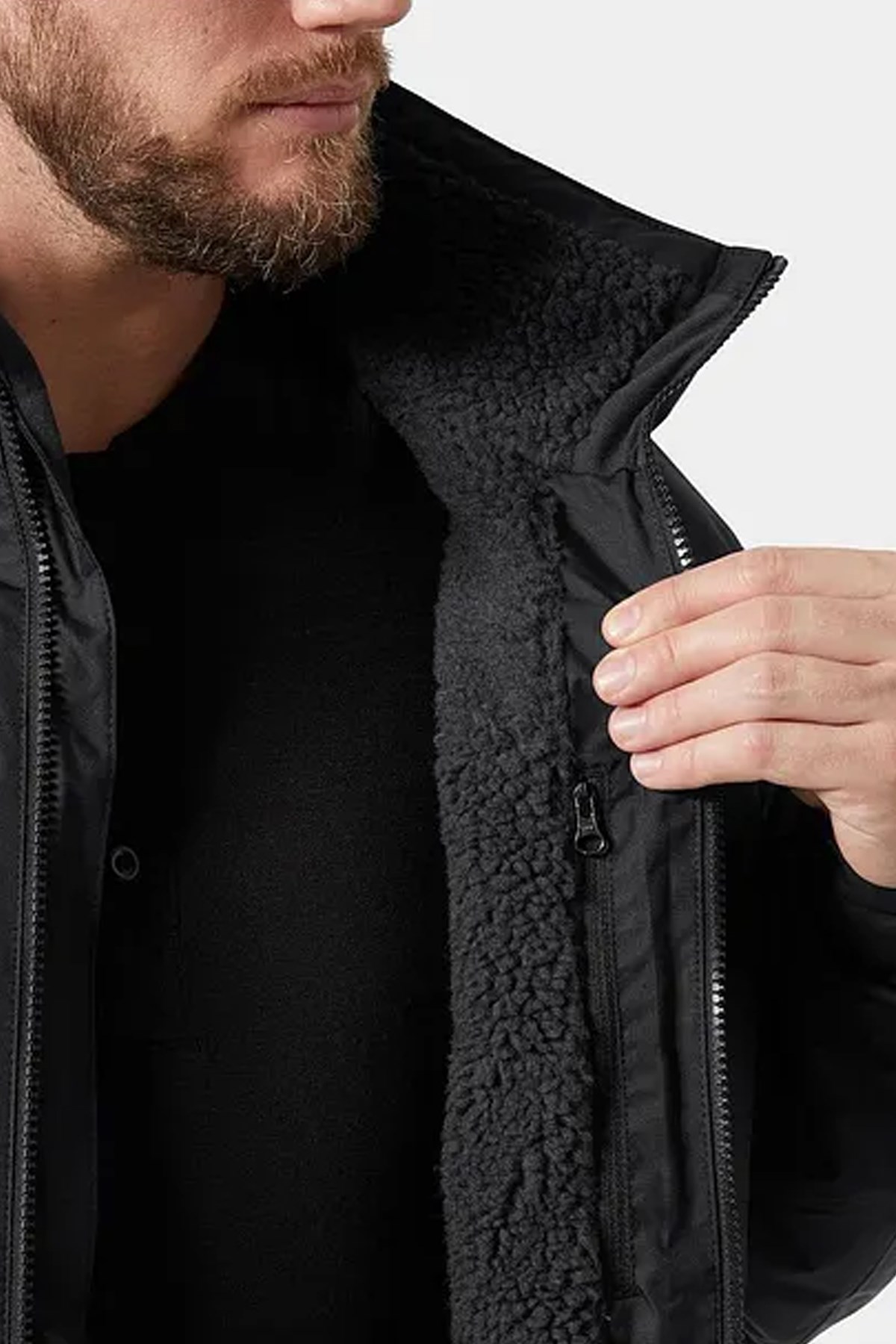 Helly Hansen Erkek Crew Hooded Pile Mont Siyah