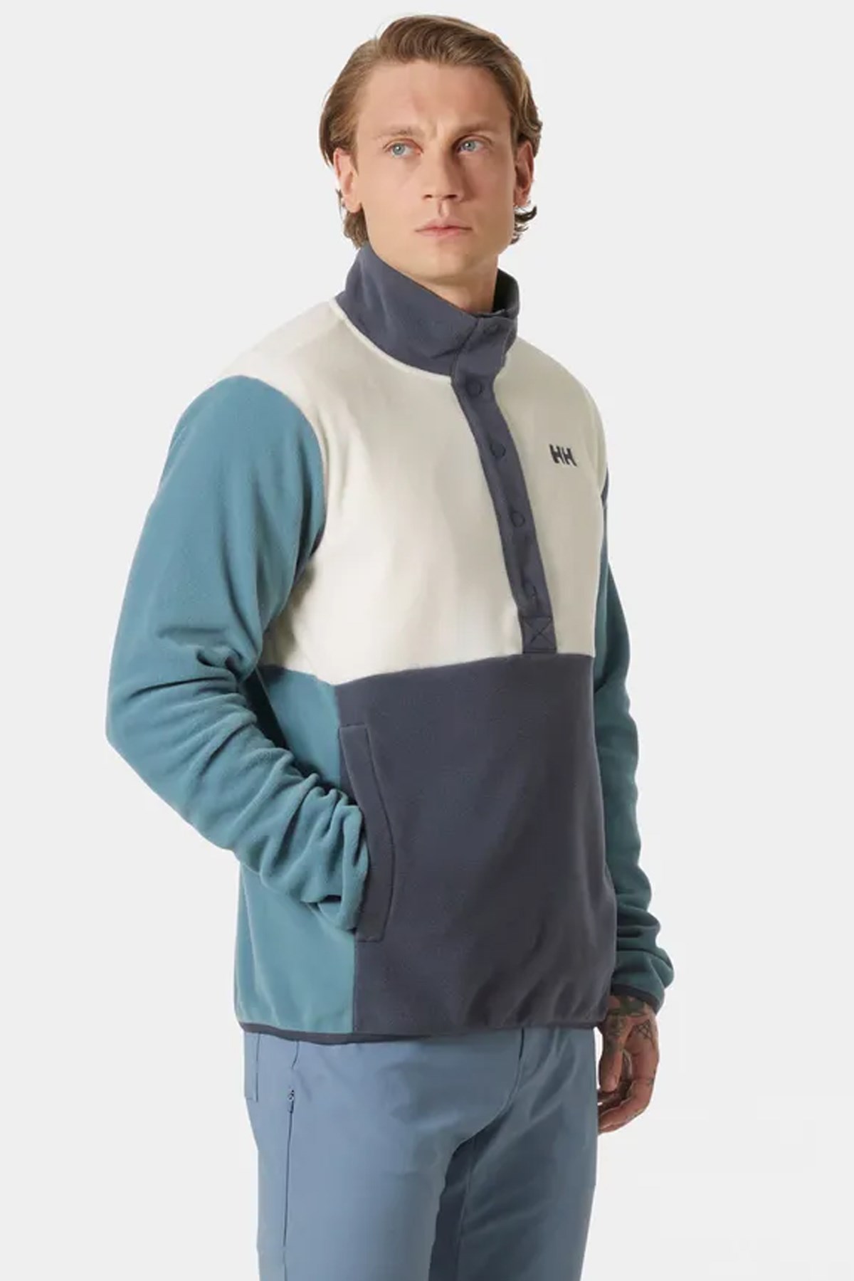 Helly Hansen Erkek Daybreaker Snap Polar Sweatshirt Mavi