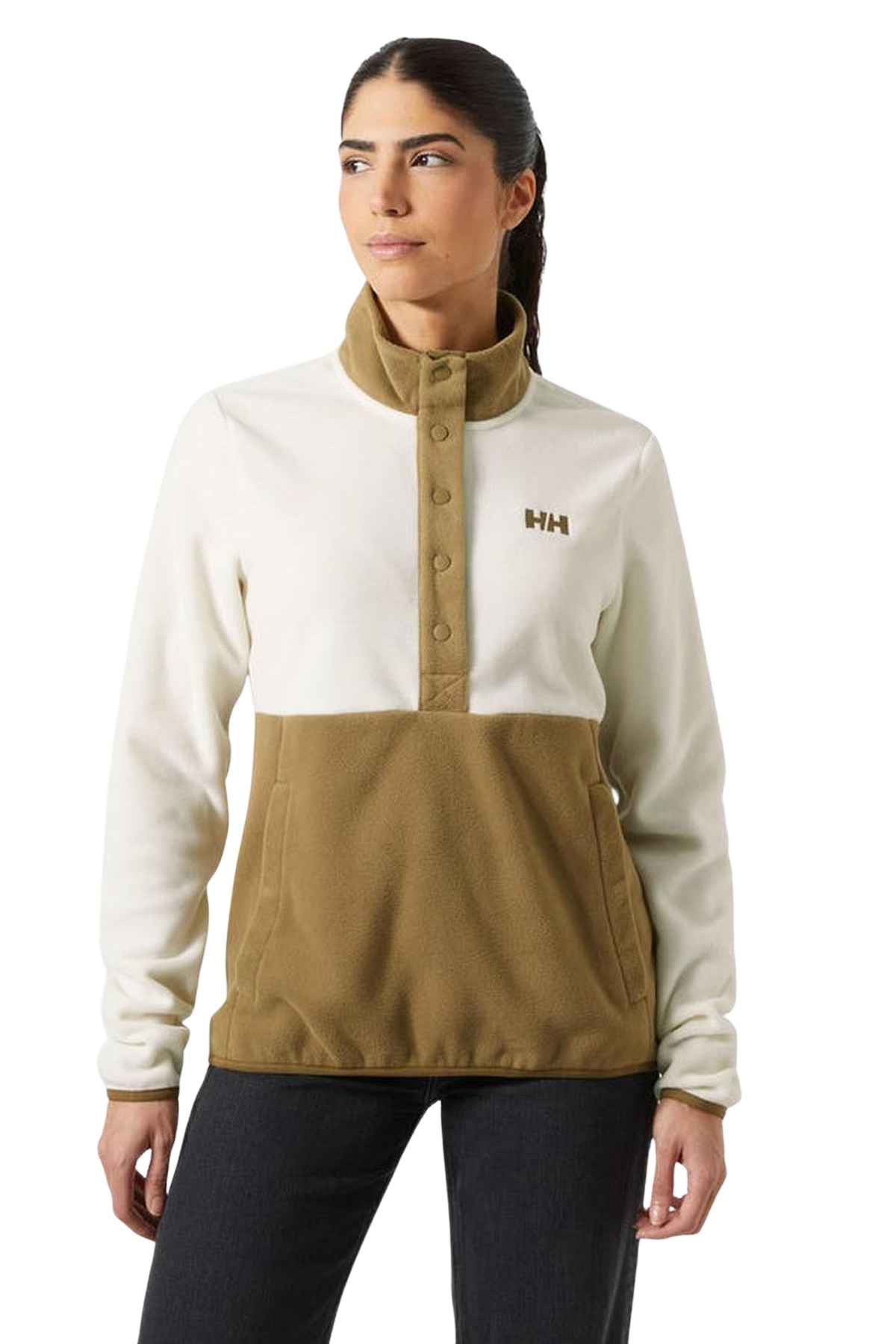 Helly Hansen Kadın Daybreaker Snap Polar Sweatshirt Kahverengi