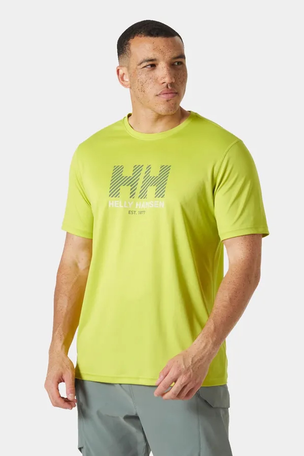 Helly Hansen Hh Tech Graphic T-Shirt 2.0 Hha.49574 410 Yeşil