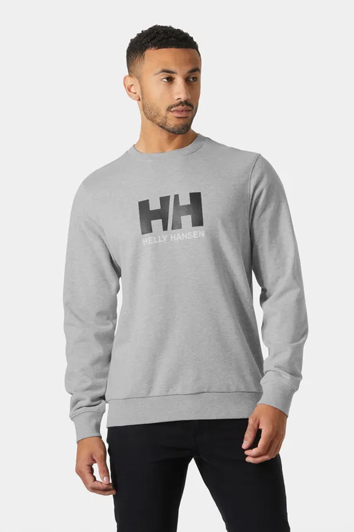 Helly Hansen Erkek HH Logo Crew Sweatshirt Gri