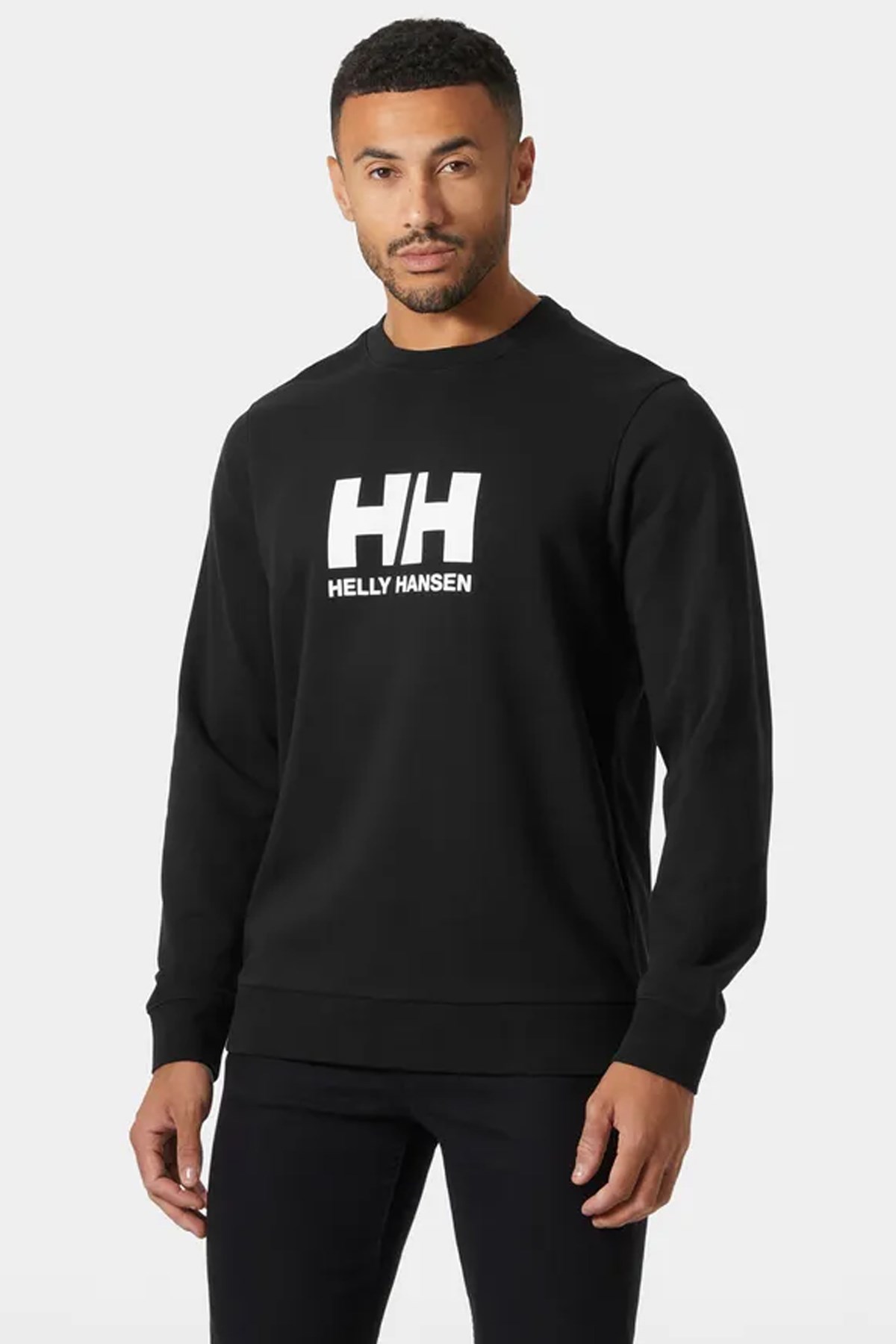 Helly Hansen Erkek HH Logo Crew Sweatshirt Siyah