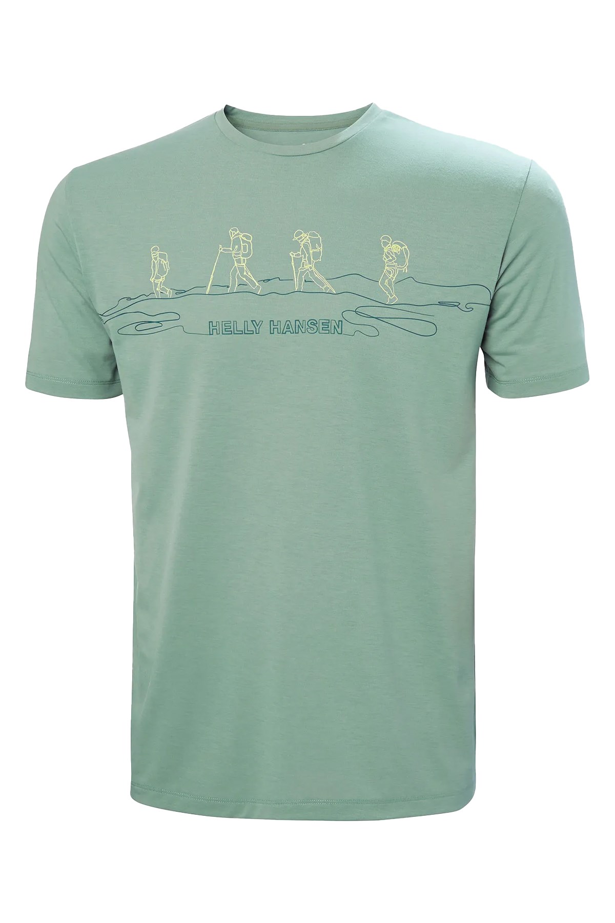 Helly Hansen Skog Recycled Graphic Erkek Tişört HHA.63082 489 Yeşil