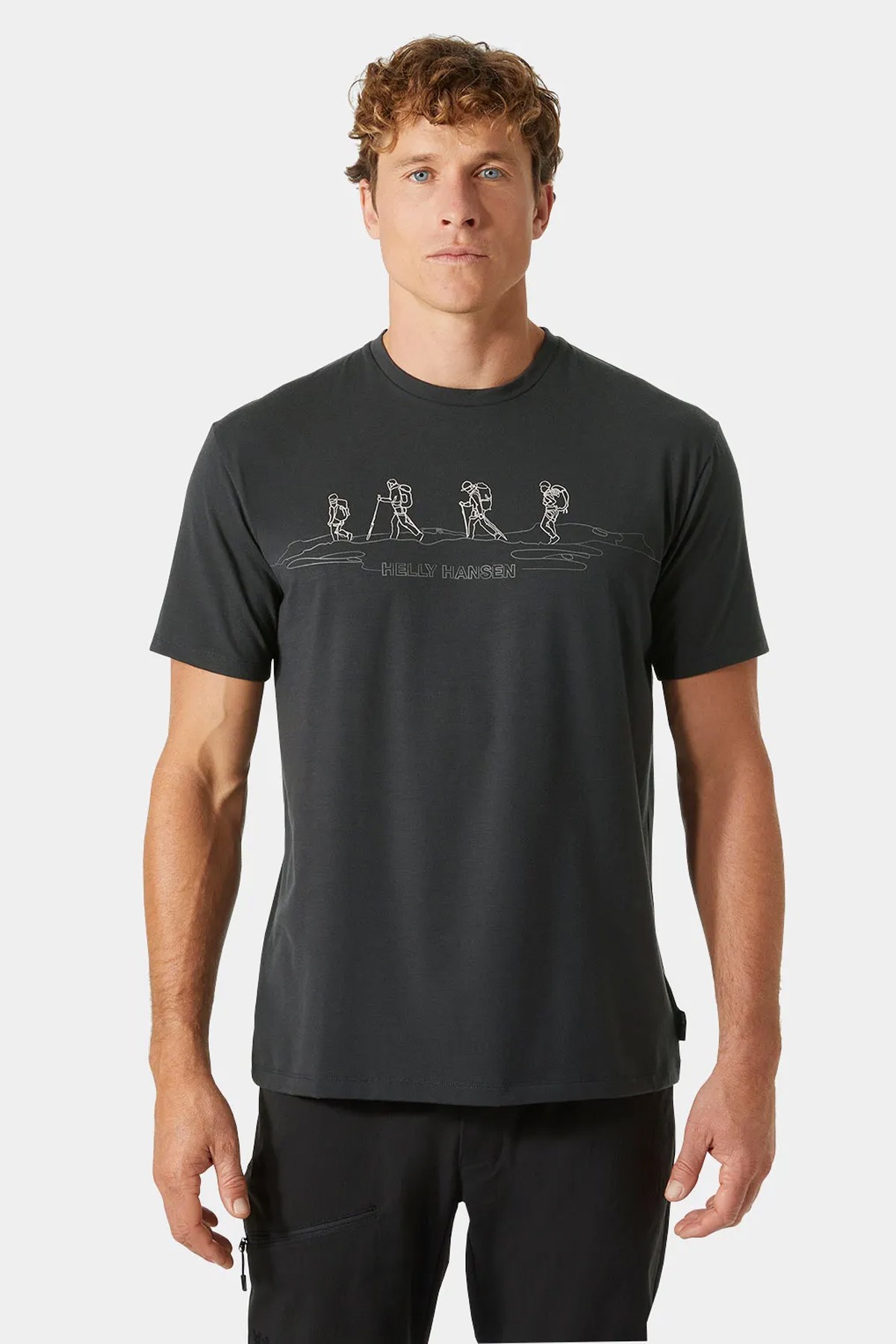 Helly Hansen Skog Recycled Graphic Erkek Tişört HHA.63082 980 Siyah