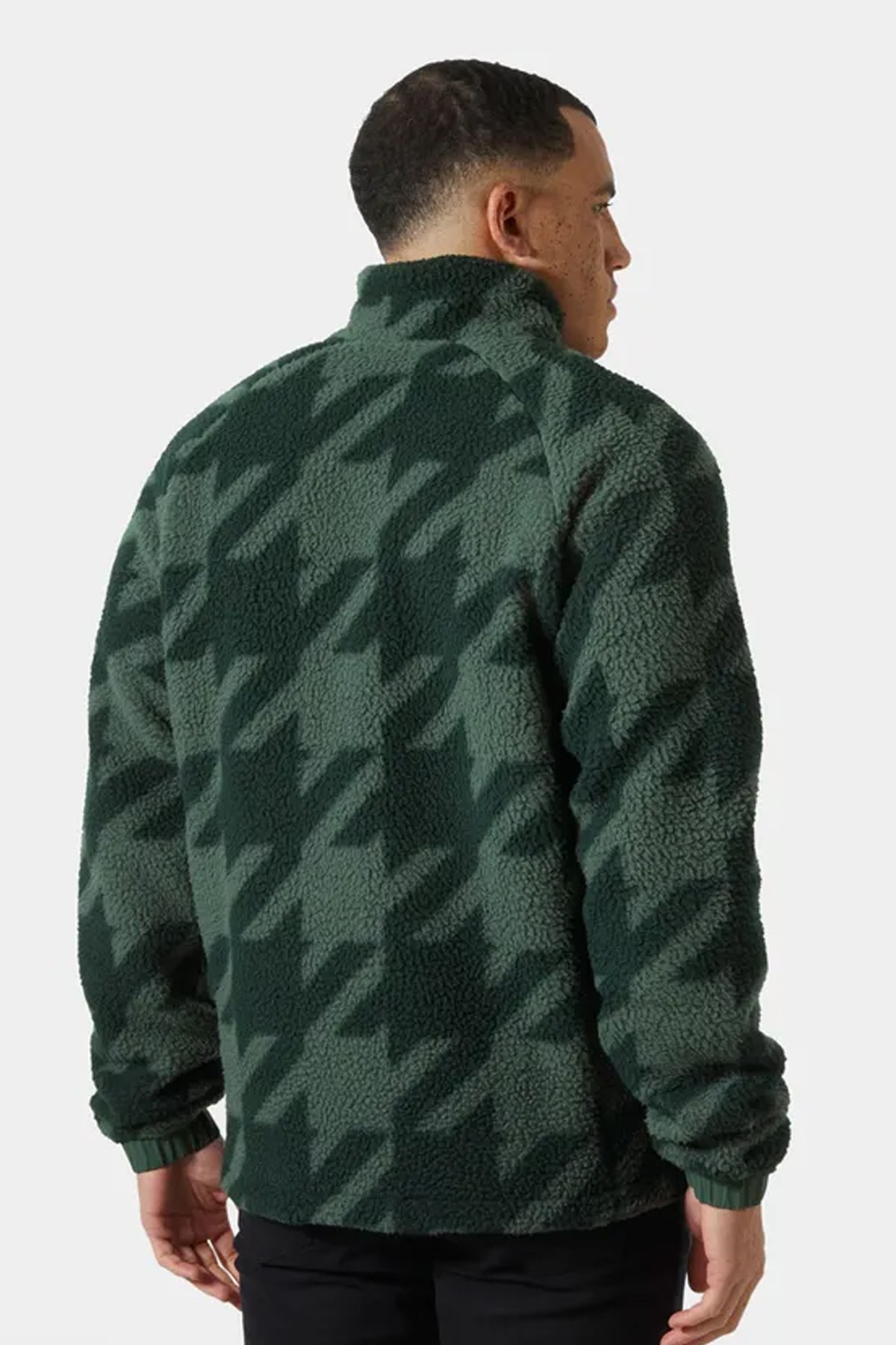 Helly Hansen Erkek Panorama Printed Pile Snap Mont Yeşil