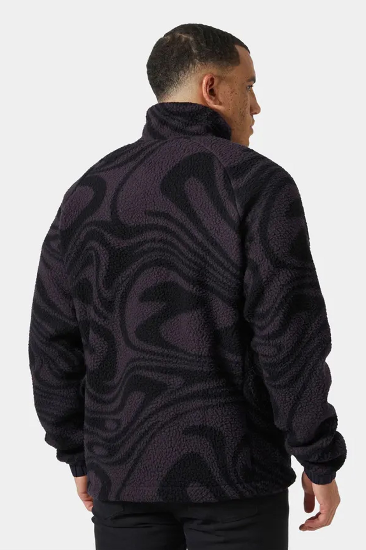 Helly Hansen Erkek Panorama Printed Pile Snap Mont Siyah
