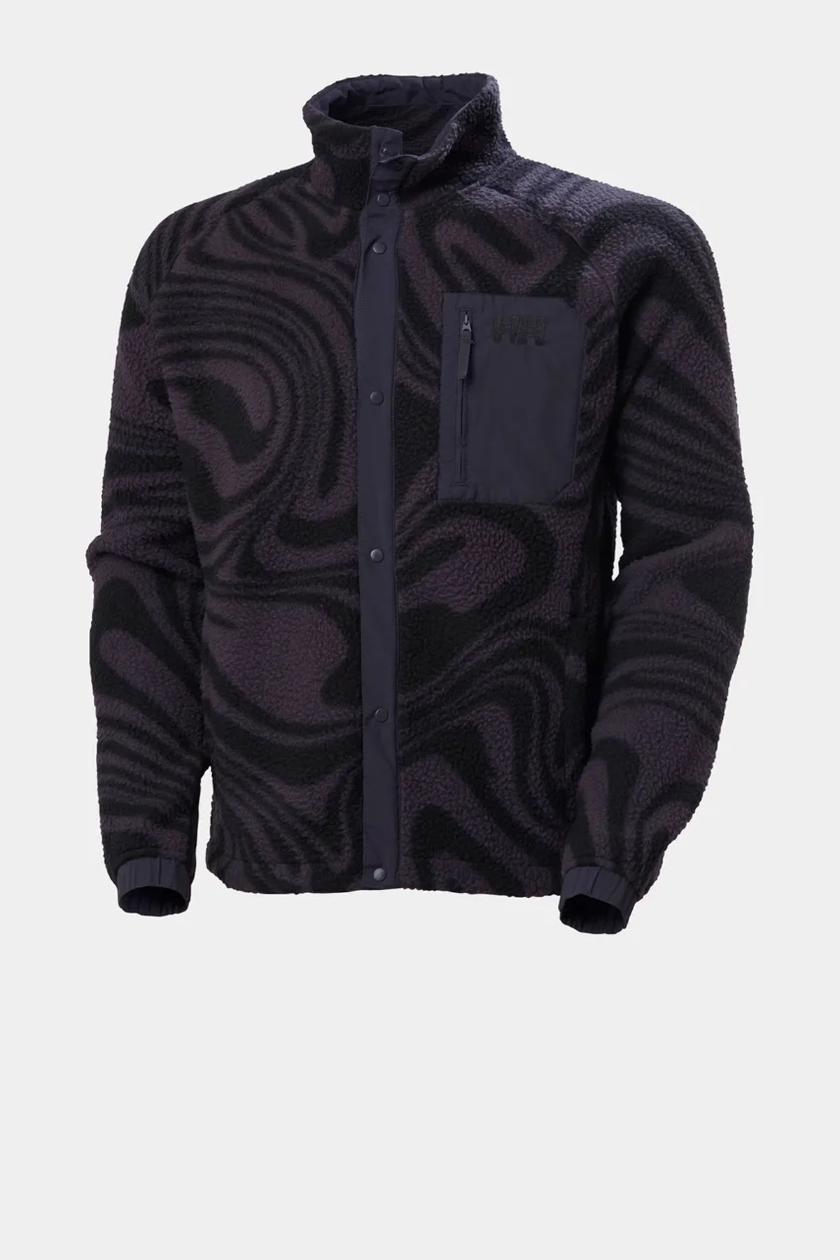 Helly Hansen Erkek Panorama Printed Pile Snap Mont Siyah