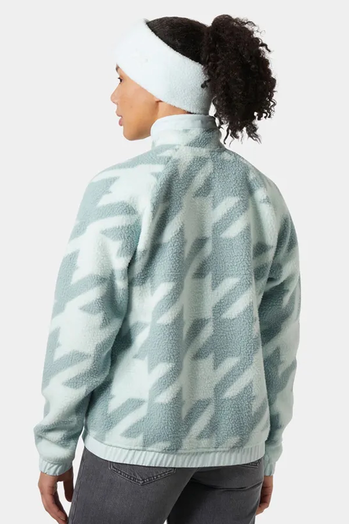 Helly Hansen Kadın Imperial Printed Pile Snap Mont Mavi