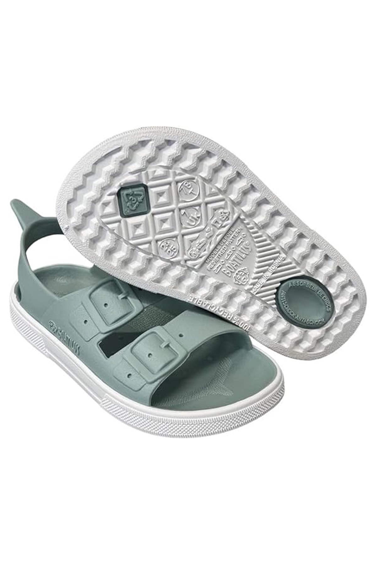 Boatilus Unisex Çocuk Sandalet Yeşil
