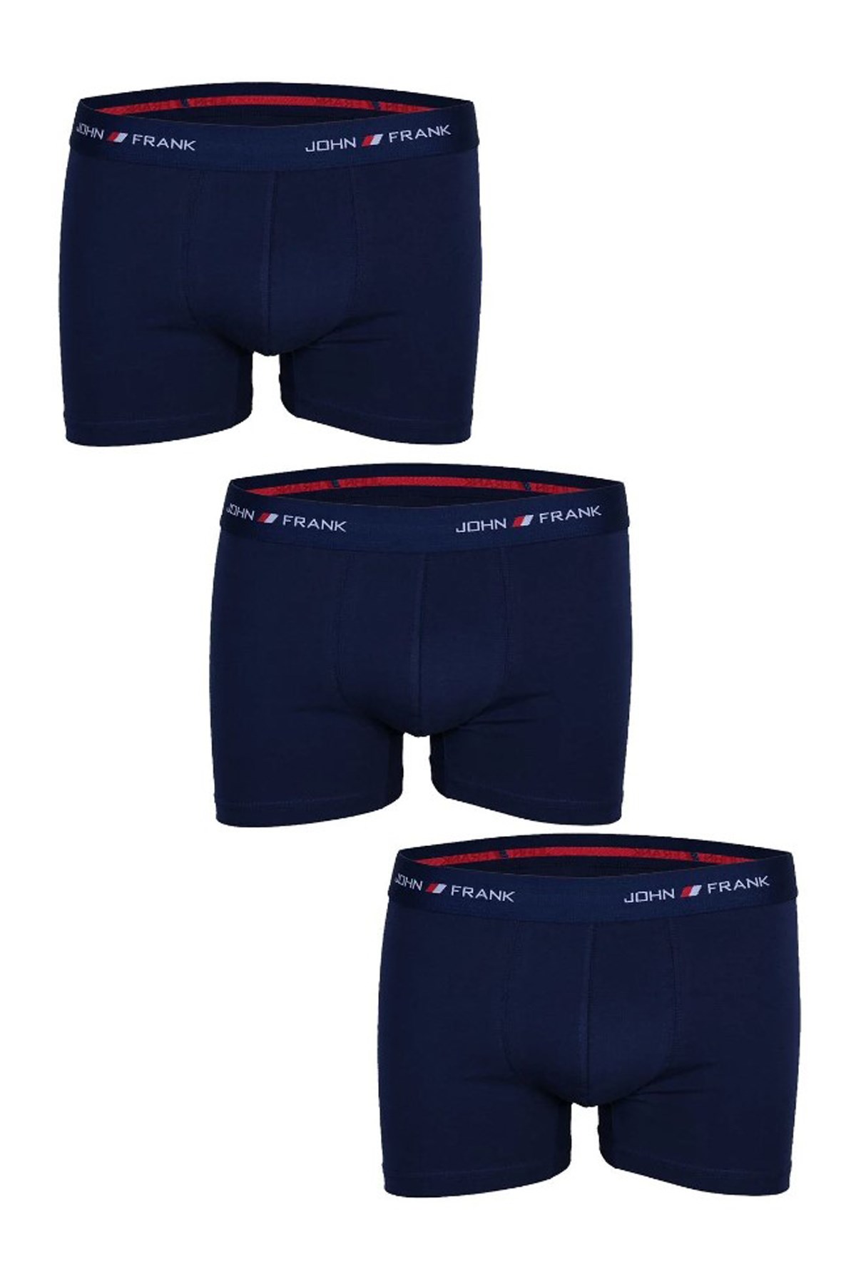 John Frank Üçlü Erkek Boxer JF3B09 Lacivert