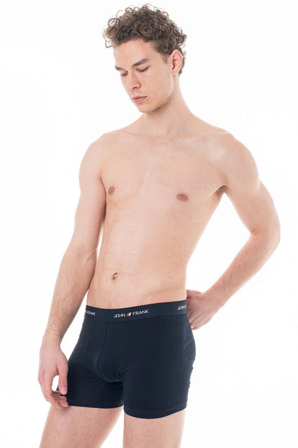 John Frank Üçlü Erkek Boxer JF3B09 Lacivert