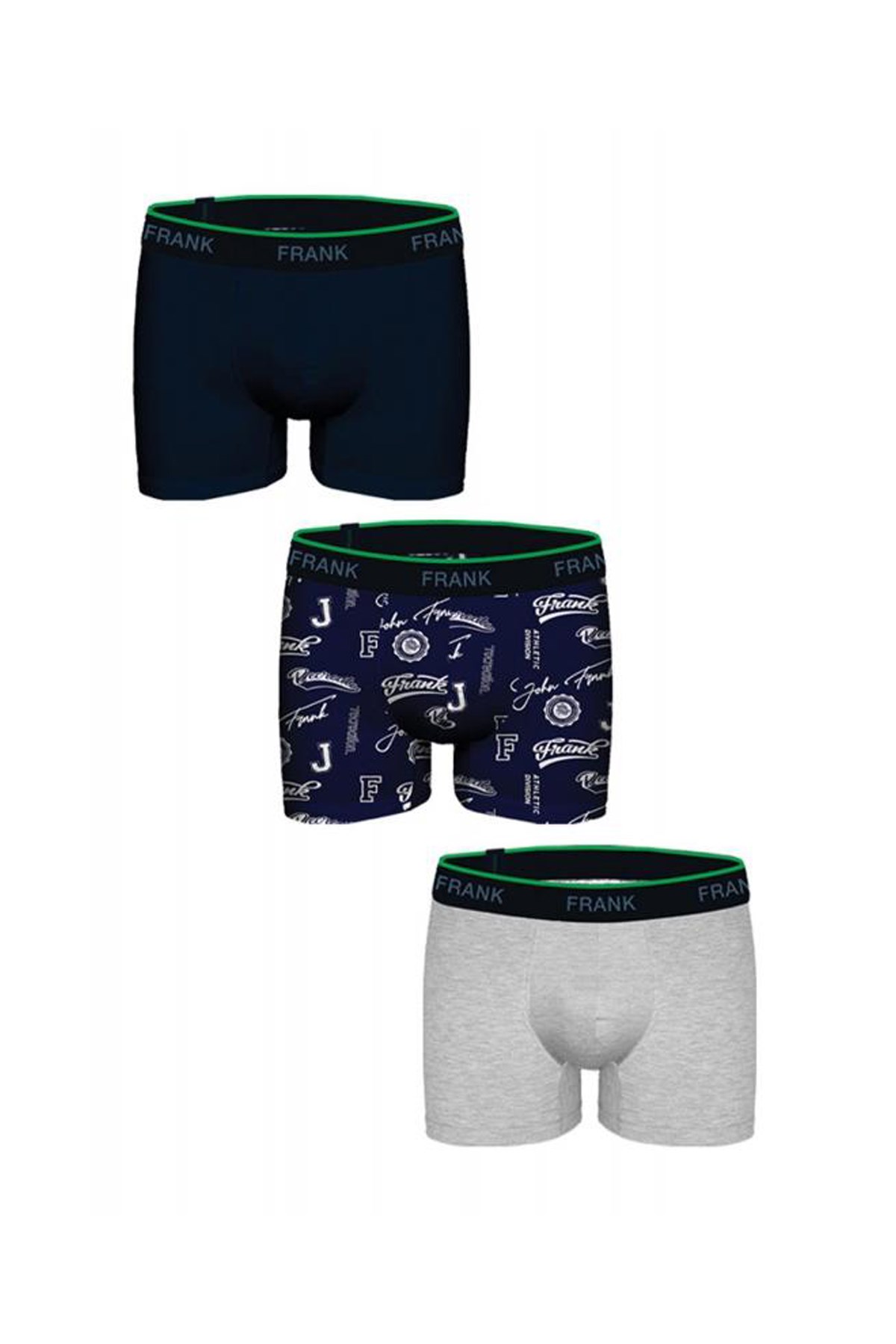 John Frank Üçlü Retrosport Erkek Boxer JF3BRS04 Çok Renkli