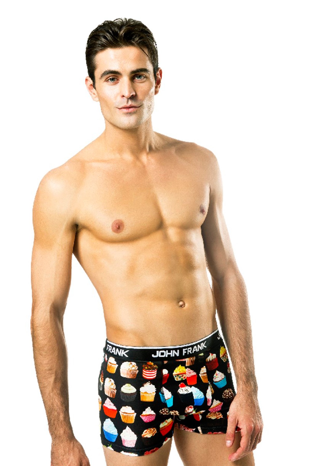 John Frank Dijital Baskılı Boxer JFB55 Siyah