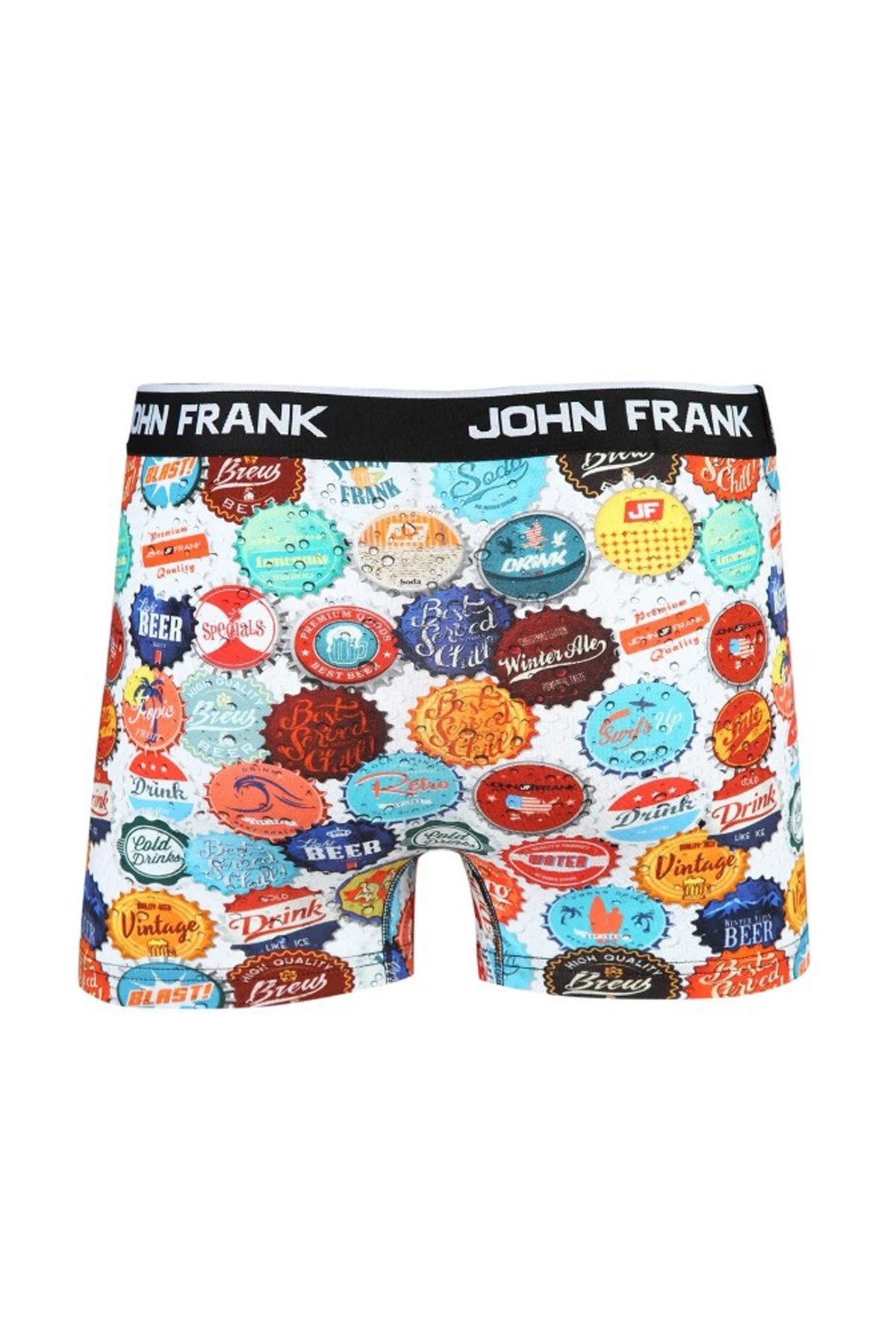 John Frank Dijital Baskılı Boxer JFB64 Beyaz