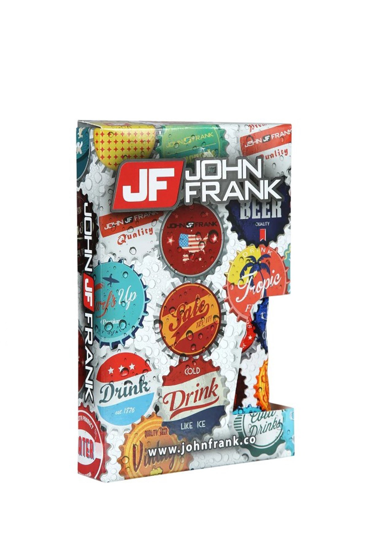 John Frank Dijital Baskılı Boxer JFB64 Beyaz