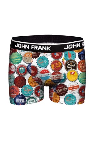 John Frank Dijital Baskılı Boxer JFB64 Beyaz